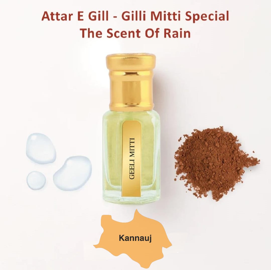 Premium Attar E Gill (GILLI MITTI) - Authentic Indian Rain Scent Perfume Oil from Kannauj | 3ml, 6ml, 12ml Sizes | Natural Fragrance for Aromatherapy, Meditation & Daily Wear