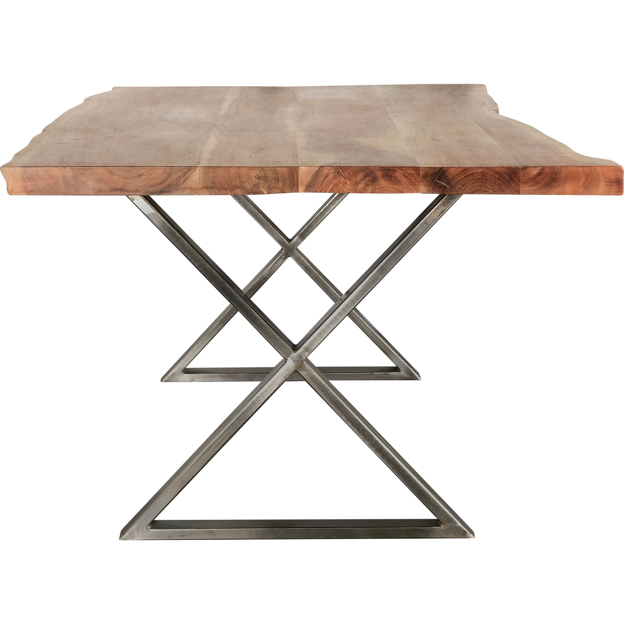 Aiden Modern Dining Table - Brown/Silver Finish - 1568557K - Perfect for Kitchen, Dining Room & Small Space Furniture