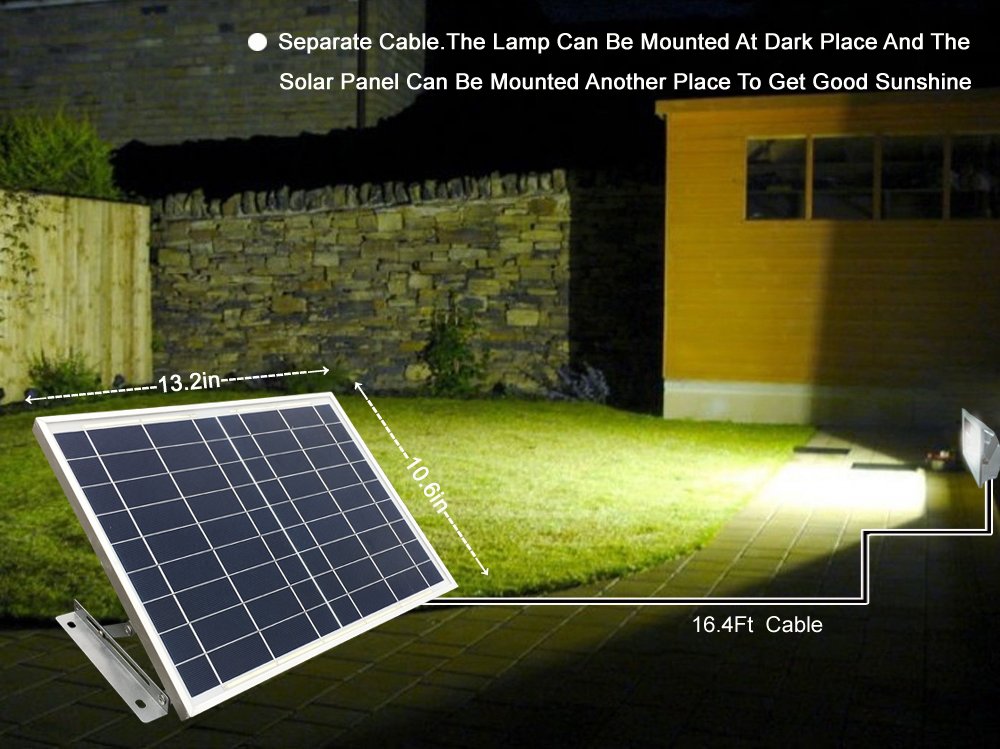 120 LED Solar Flood Lights Outdoor Waterproof - SUNLONG Aluminum Security Lights for Garage, Yard, Parking, Patio | Energy-Efficient Solar Powered Lighting for Driveway, Billboard & Home Security