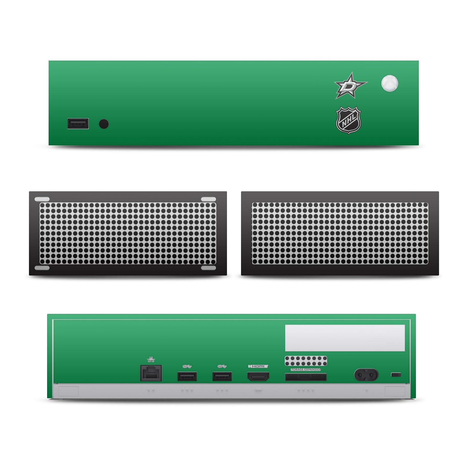 Official NHL Dallas Stars Oversized Vinyl Skin Decal Sticker Bundle - Compatible with Xbox Series S Console & Controller - Perfect for Gaming Setups & Fan Collections
