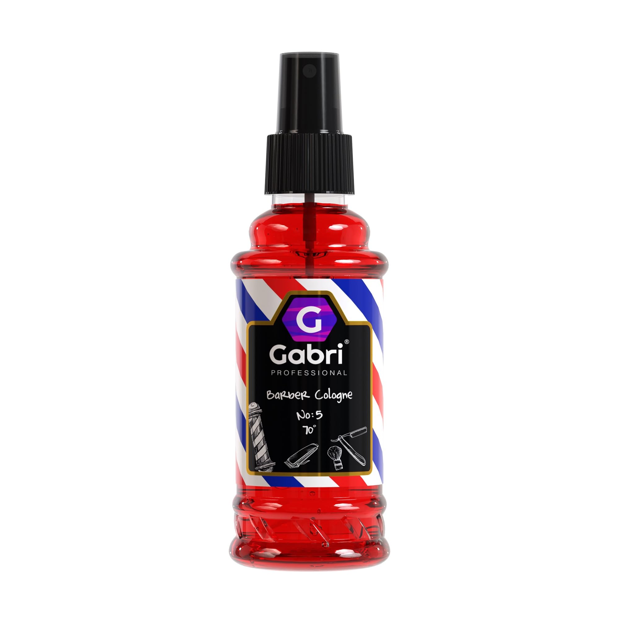 Gabri Professional Barber Cologne for Men - Turkish Aftershave Cologne Spray, Eau de Toilette, 150ml (No5) - Perfect for Grooming, Barbershops & Daily Freshness