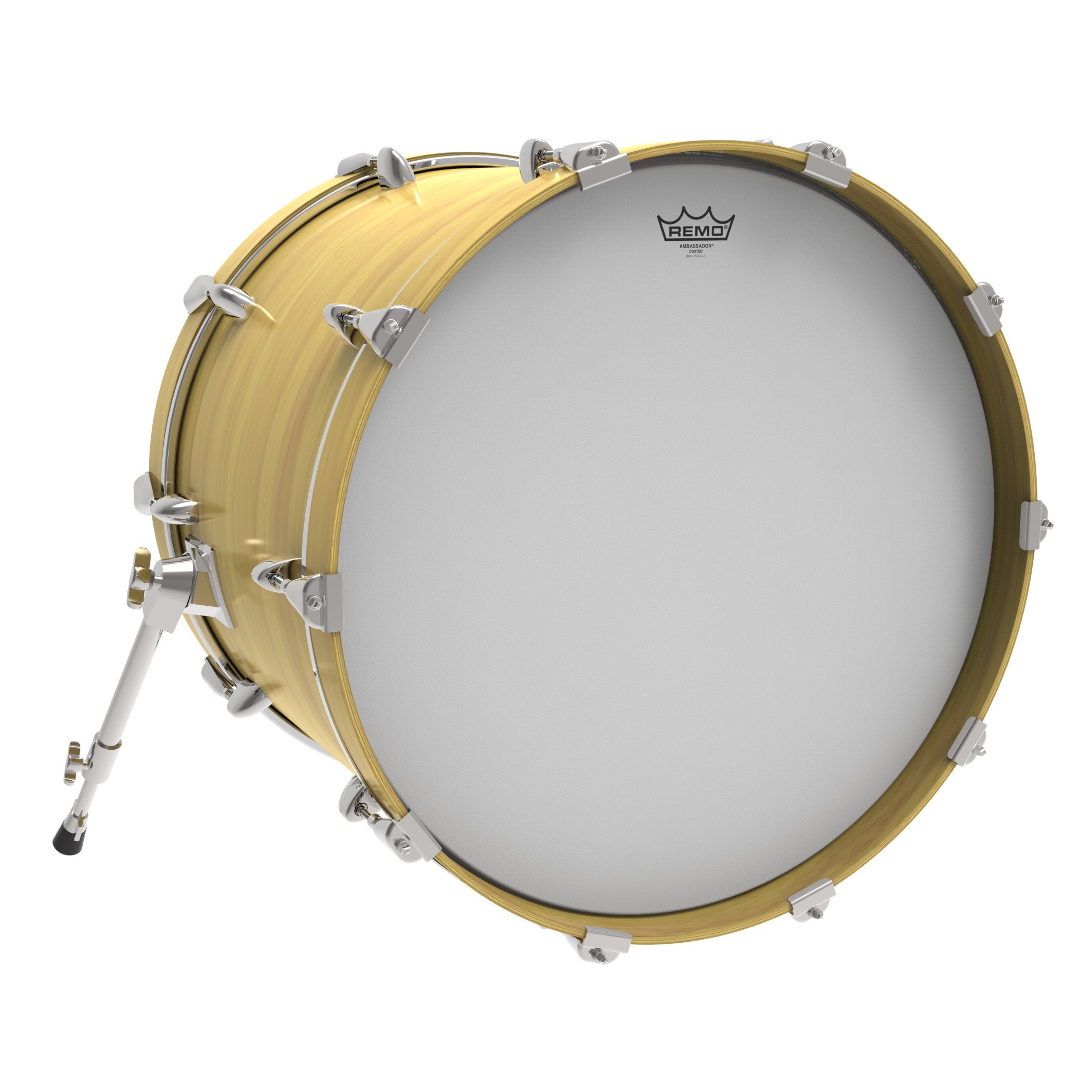 REMO Ambassador Coated Bass Drum Head - 16 Inch Diameter for Professional Drum Kits & Live Performances