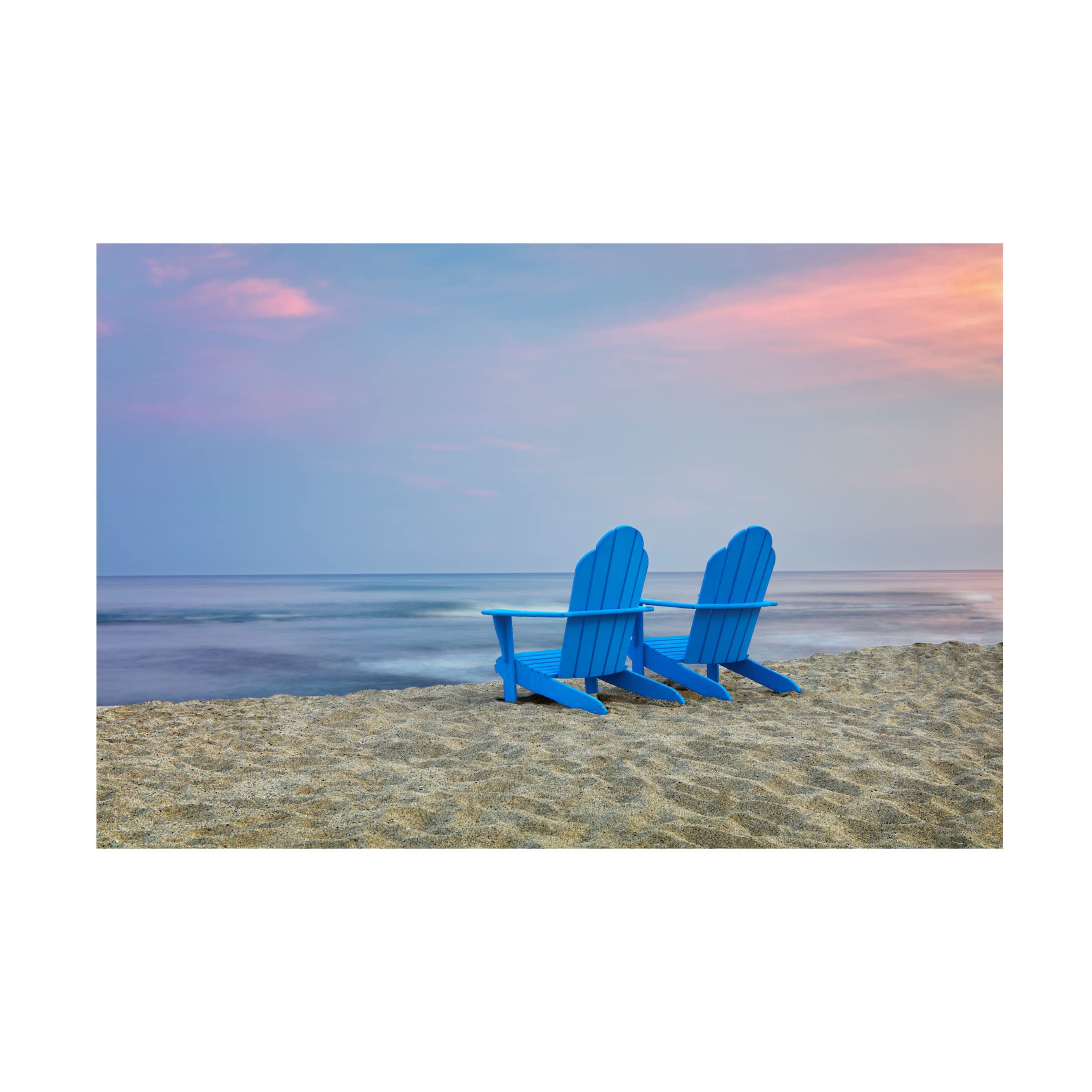 Dennis Frates 'Beach Chair 5' Canvas Wall Art Print - Coastal Decor for Living Room, Bedroom & Beach House