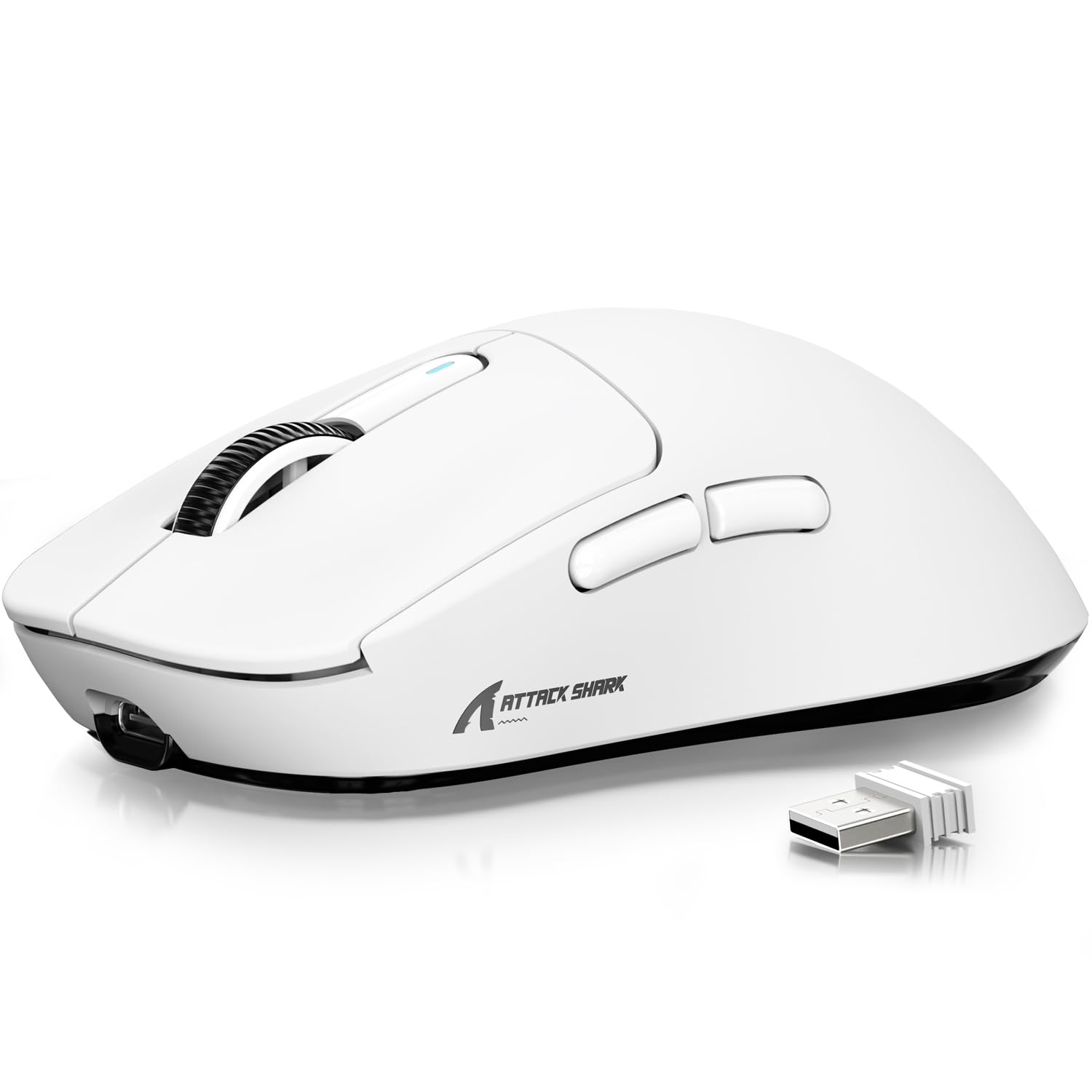 Attack Shark X3 49g Ultralight Wireless Gaming Mouse - PixArt PAW3395 Sensor, 26000 DPI, BT/2.4G/Wired, 200H Battery - for Win11/Xbox/PS5/Mac - Perfect for FPS, MOBA & Office Work (White)