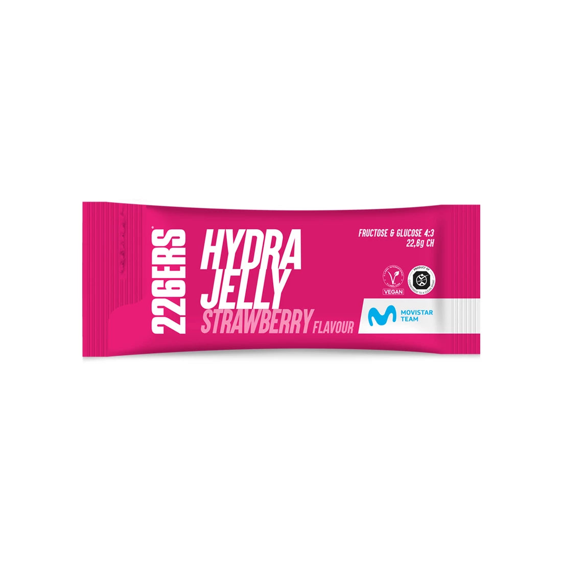 226ERS Hydra Jelly 40g - Strawberry Flavor Energy Gel for Runners & Cyclists | Endurance Sports Nutrition | Marathon, Triathlon & Training Fuel