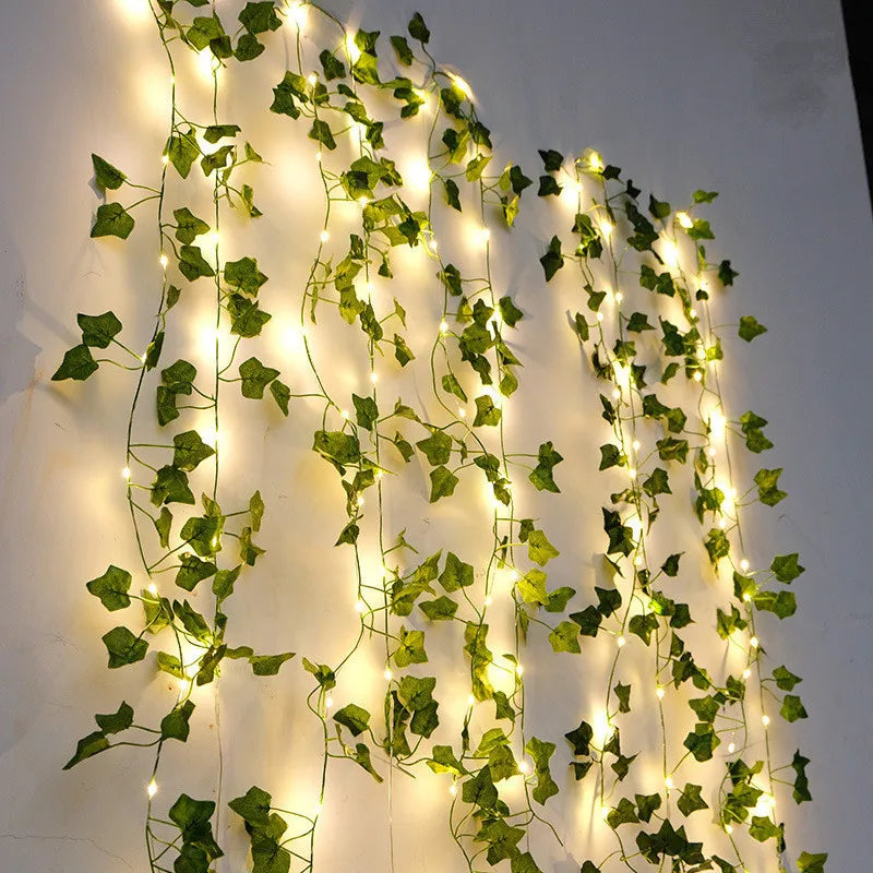 Outdoor Waterproof Garden Vine LED String Lights - 33ft 100 LED Fairy Lights for Patio, Wedding, Party, Backyard Decoration