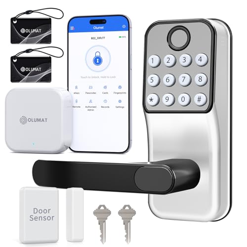 Silver Smart Lock+ Wifi Gateway +Door Sensor