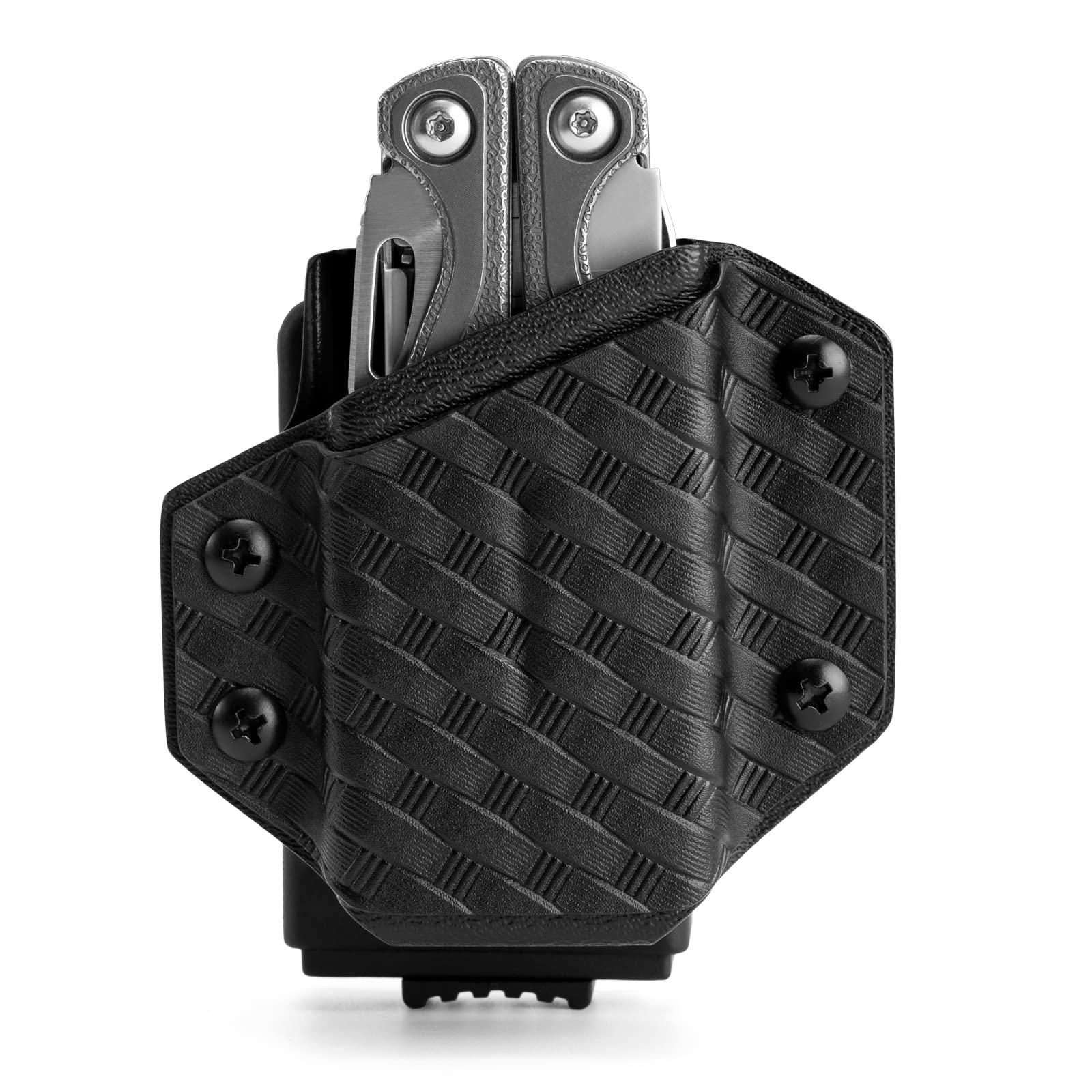 TACTICAL GEEK TX1 Multi-Tool Sheath - Adjustable EDC Multi Tool Holder Holster with Belt Clip (Black) - Perfect for Camping, Hiking, Outdoor Adventures & Everyday Carry - Multi-Tool Not Included