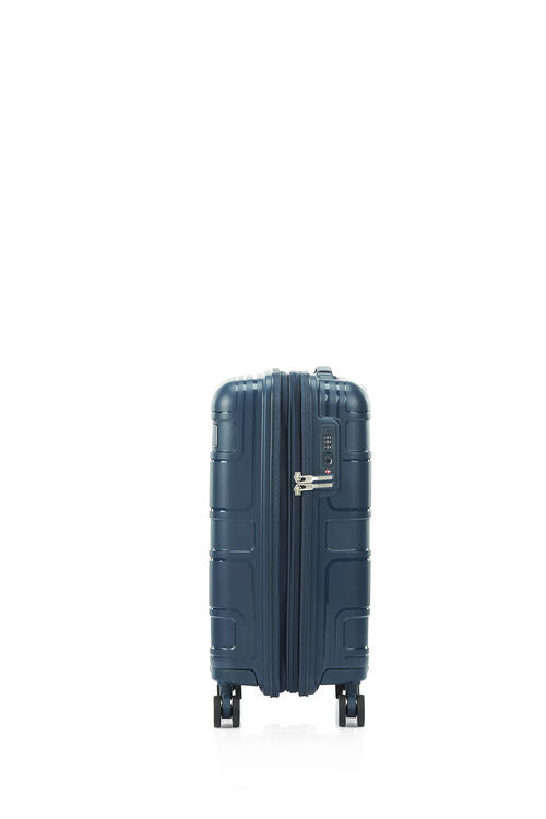 American Tourister Light Max 55cm Small Cabin Luggage - Navy Blue Carry-On Suitcase for Business Travel & Weekend Getaways