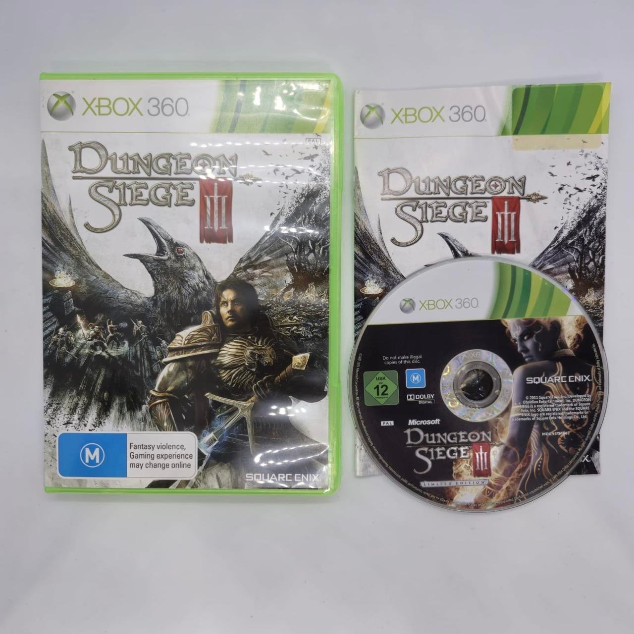 Dungeon Siege 3 III Xbox 360 Game with Manual - PAL Version | Action RPG Adventure Game for Xbox 360 | Perfect for Fantasy Gaming Nights & Co-op Play