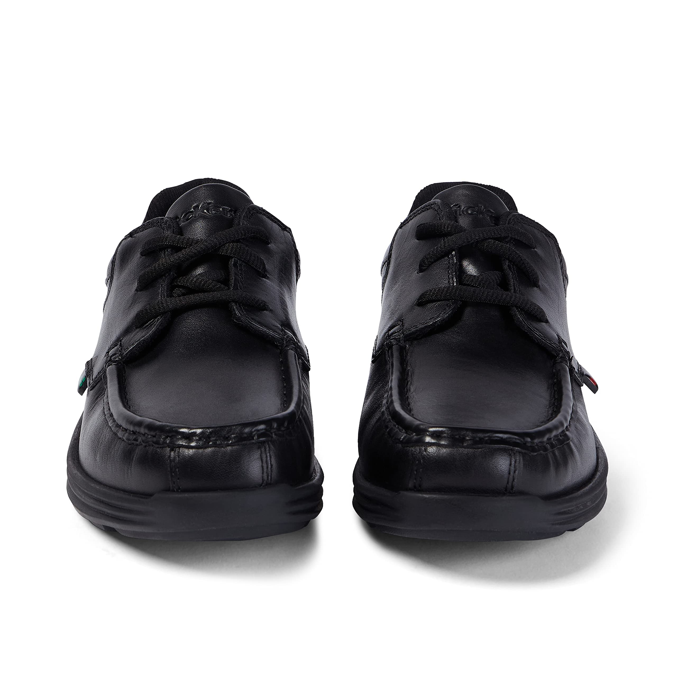 Kickers Reasan Lace-Up School Shoes for Boys - Comfortable & Durable Kids' Dress Shoes for Classroom, Playground & Everyday Wear