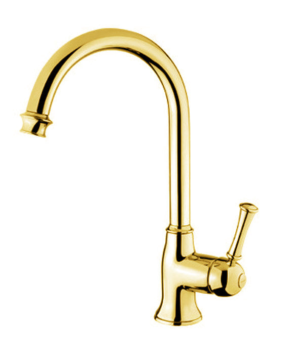 Denver Swan Neck Brass Kitchen Faucet - High-Quality Pull-Out Sprayer for Modern Home & Restaurant Use
