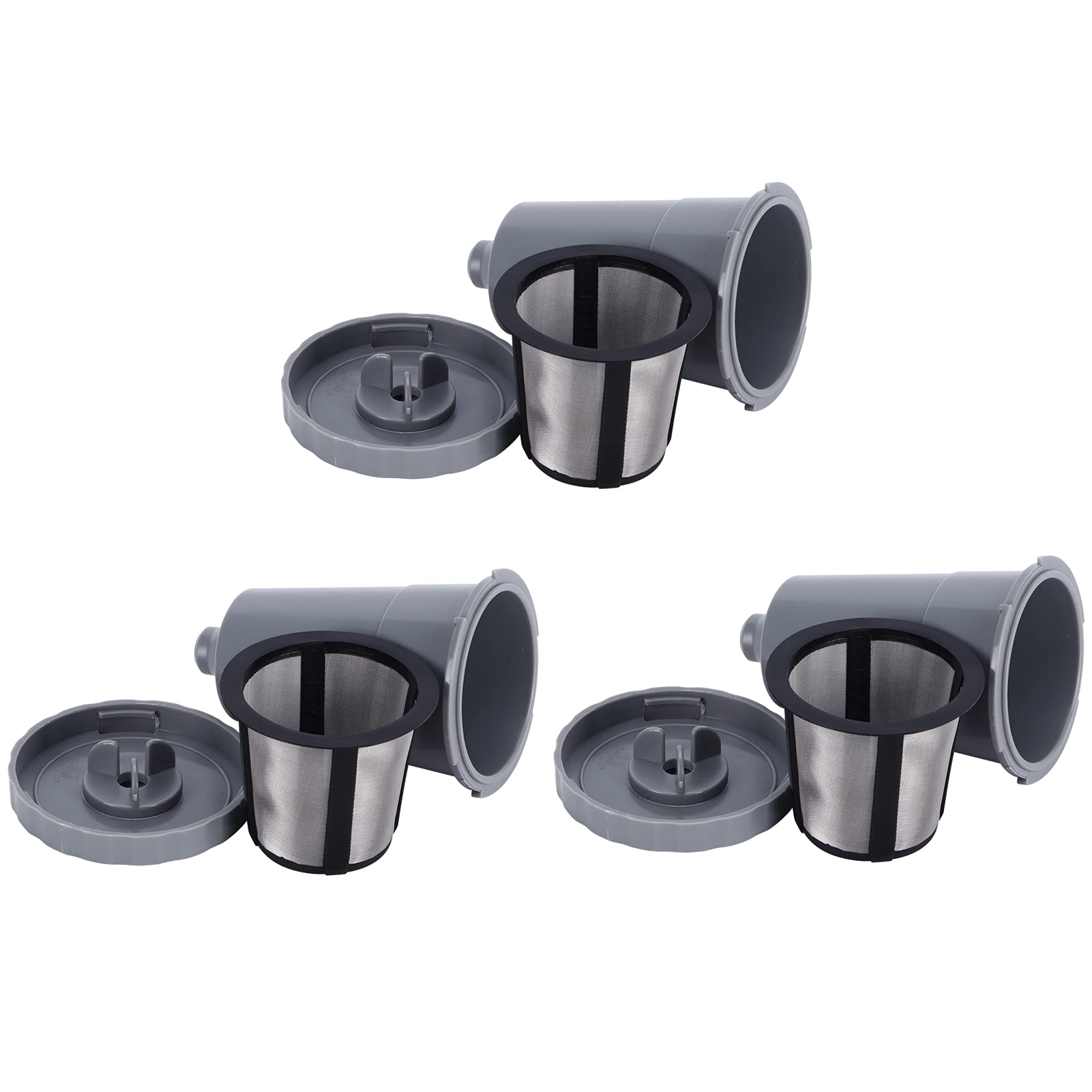 Stainless Steel Reusable Coffee Filter 3-Pack with Cleaning Brush & Spoon | Eco-Friendly, Cost-Saving Coffee Accessories for Home, Office & Camping Use