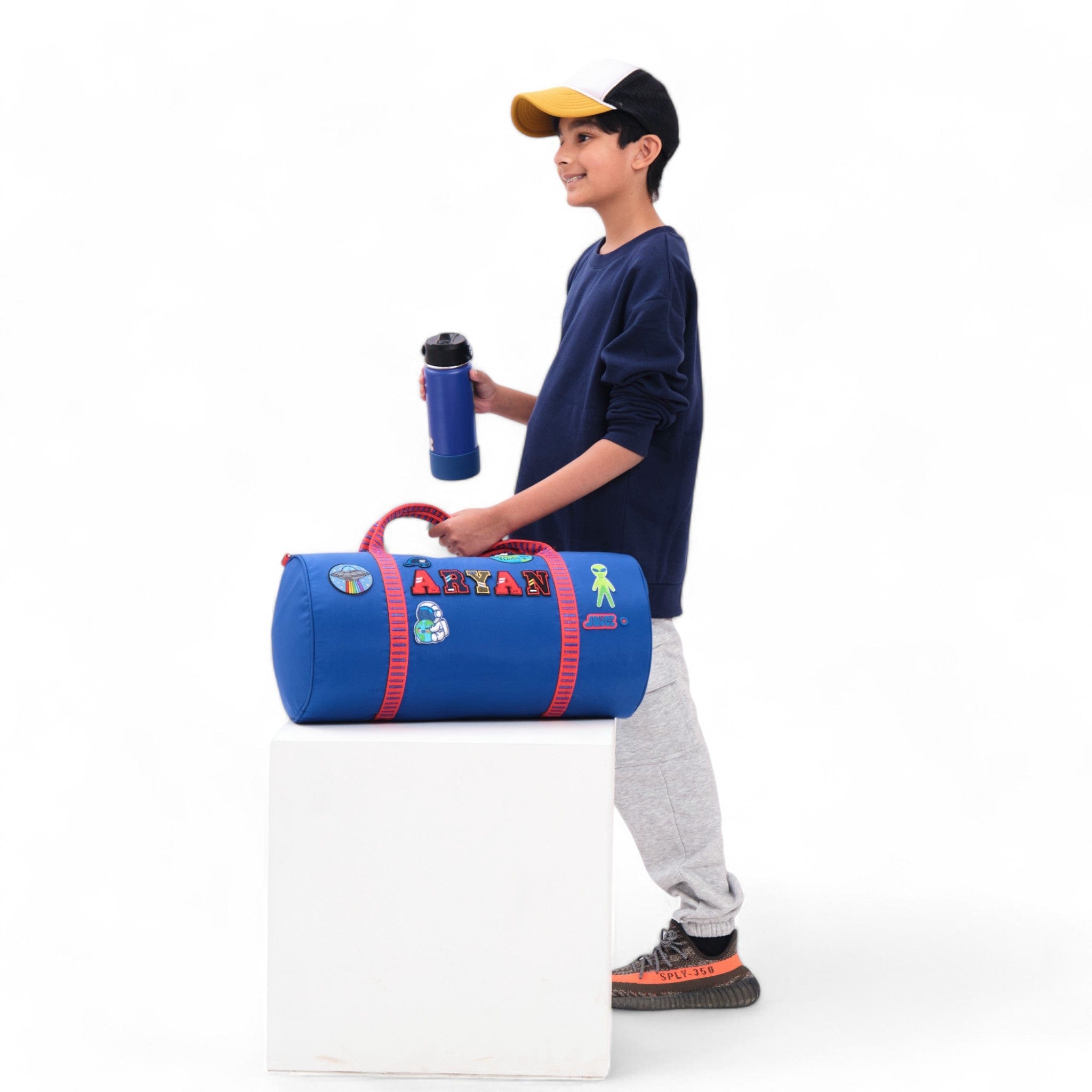 Moji Duffle Bag - Bomba Blue Waterproof Travel Duffel for Gym, Sports & Weekend Getaways | Lightweight Carry-On Luggage with Shoulder Strap