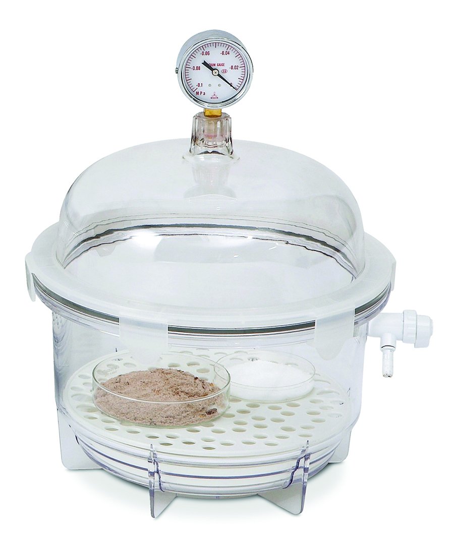 Lab Companion™ Vacuum Desiccator Round - Airtight Moisture-Free Storage for Chemicals, Electronics & Lab Samples | Ideal for Laboratories, Research & Industrial Use