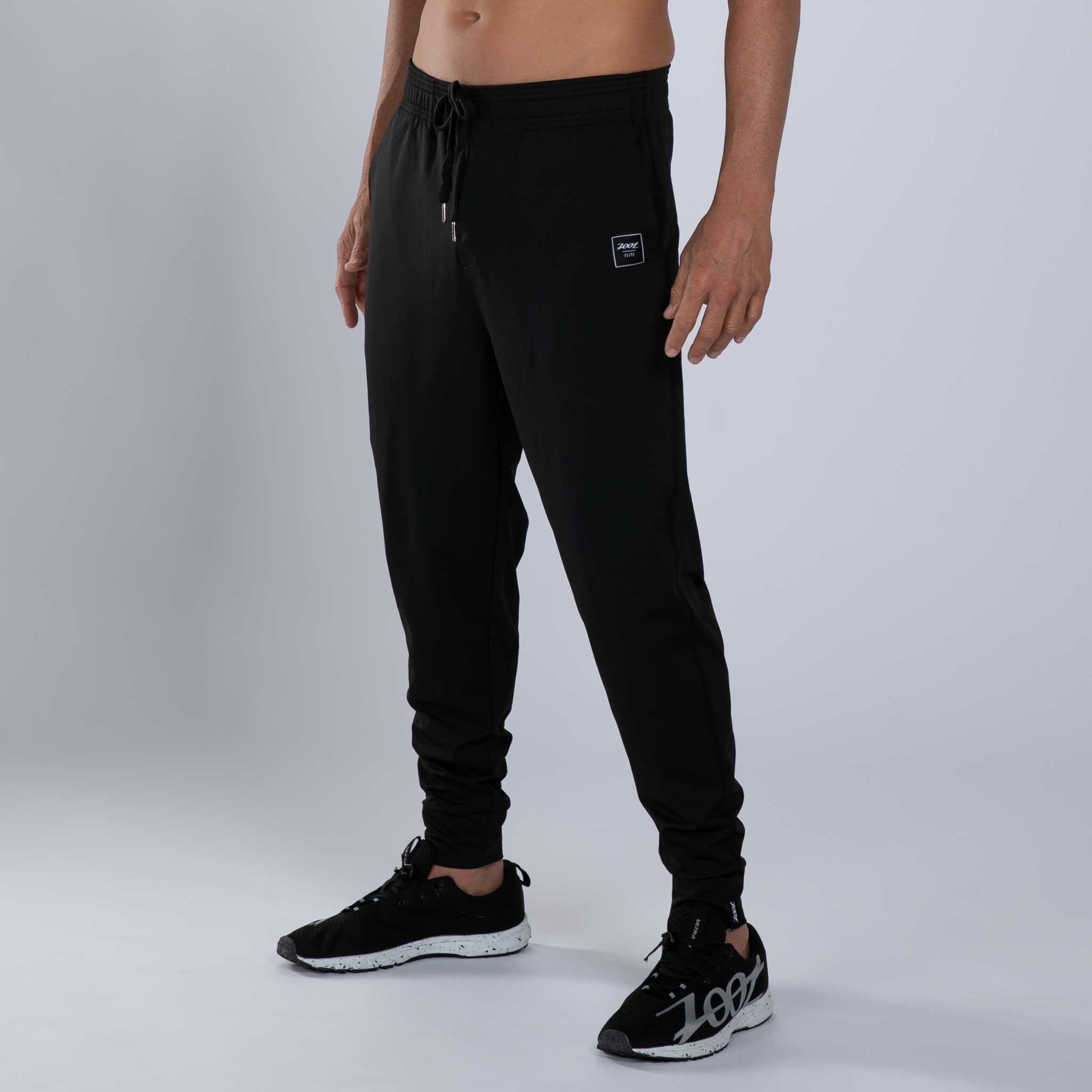 Men's Elite Run Jogger Pants - Lightweight, Breathable & Comfortable Running Joggers for Men - Perfect for Gym, Workout & Casual Wear - Black