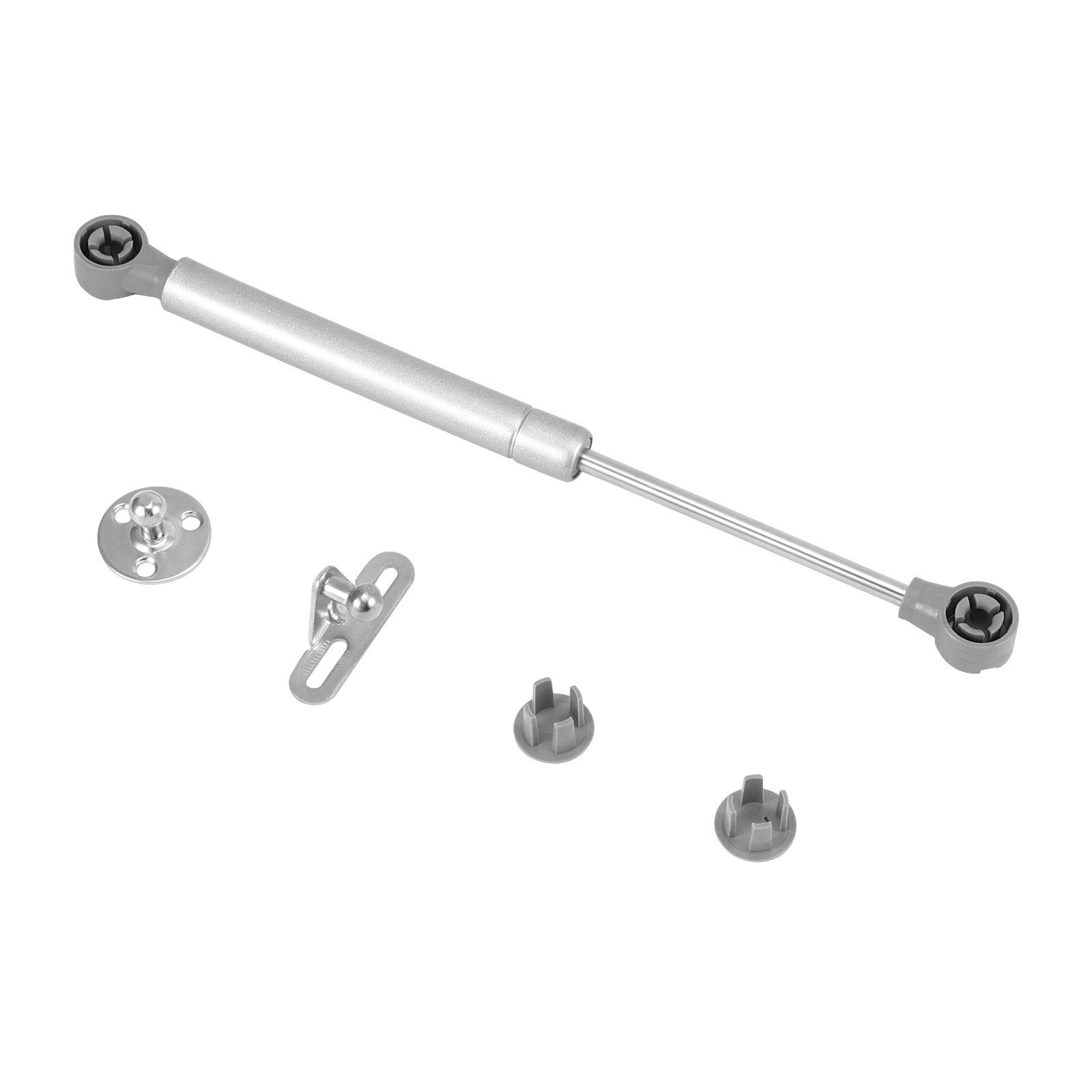 HAKZEON 20 Pack 100N Hydraulic Cabinet Hinges - 22.5LB Gas Strut Lift Support with Mounting Screws for Kitchen Cupboard & Cabinet Doors (Silver) | Perfect for Soft-Close Cabinet Doors & Easy Access Storage