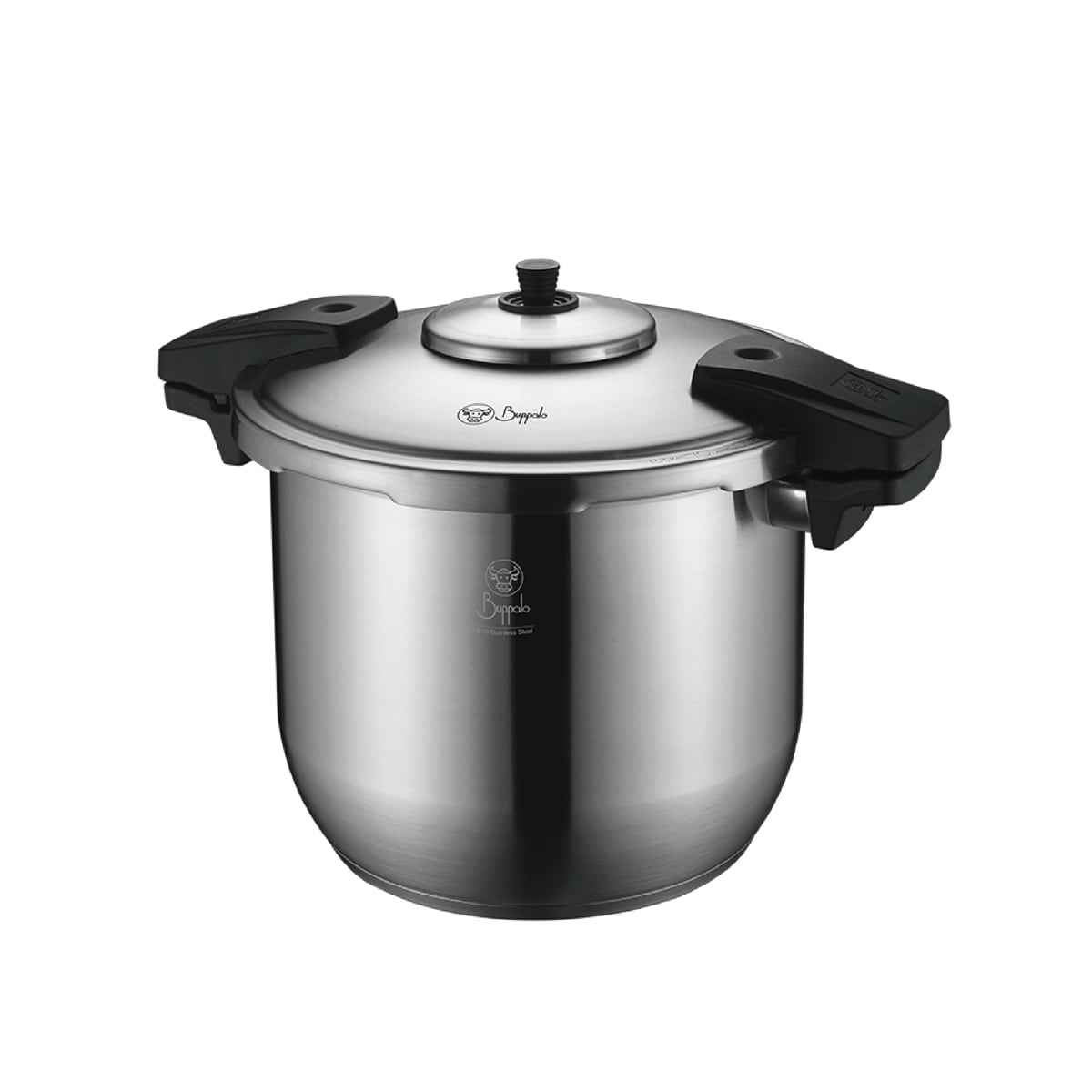 Buffalo 22CM/7L Tall Stainless Steel Pressure Cooker with Handles - Fast Cooking for Soups, Stews & Family Meals