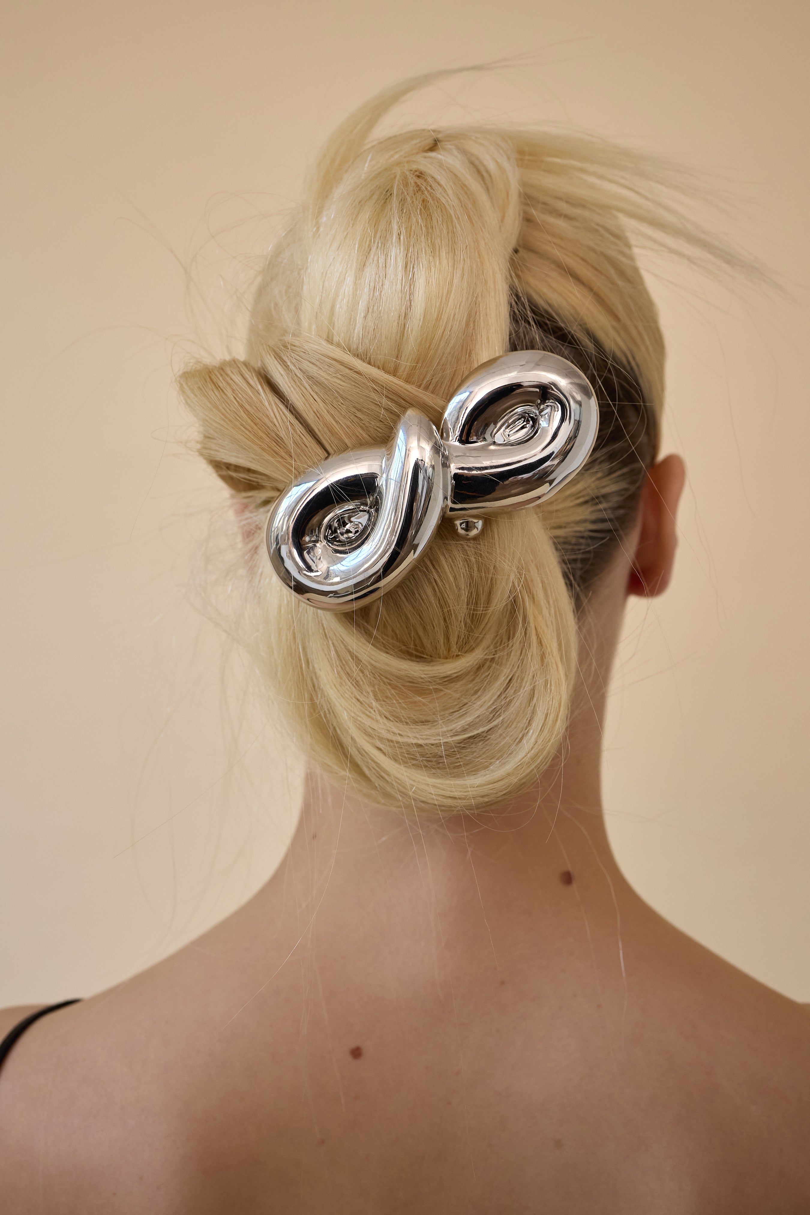 Glossy Mega Loop French Barrette Hair Clip - Elegant & Shiny Hair Accessory for Women & Girls - Perfect for Weddings, Parties & Everyday Styling