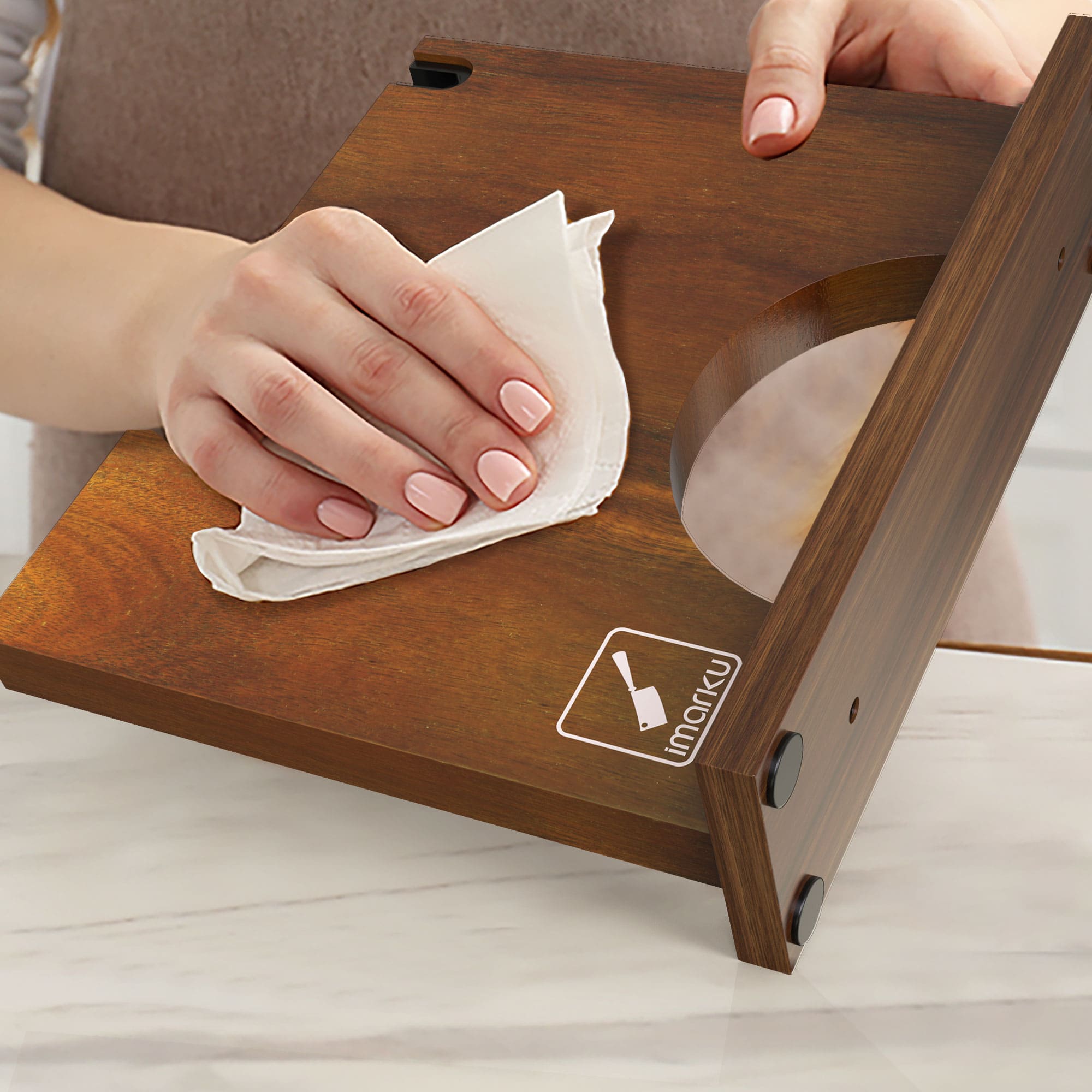 Premium Magnetic Knife Block Holder with Built-in Sharpener - Space Saving Kitchen Organizer for Chef Knives & Cooking Utensils - Perfect for Home Kitchens & Professional Cooking Stations