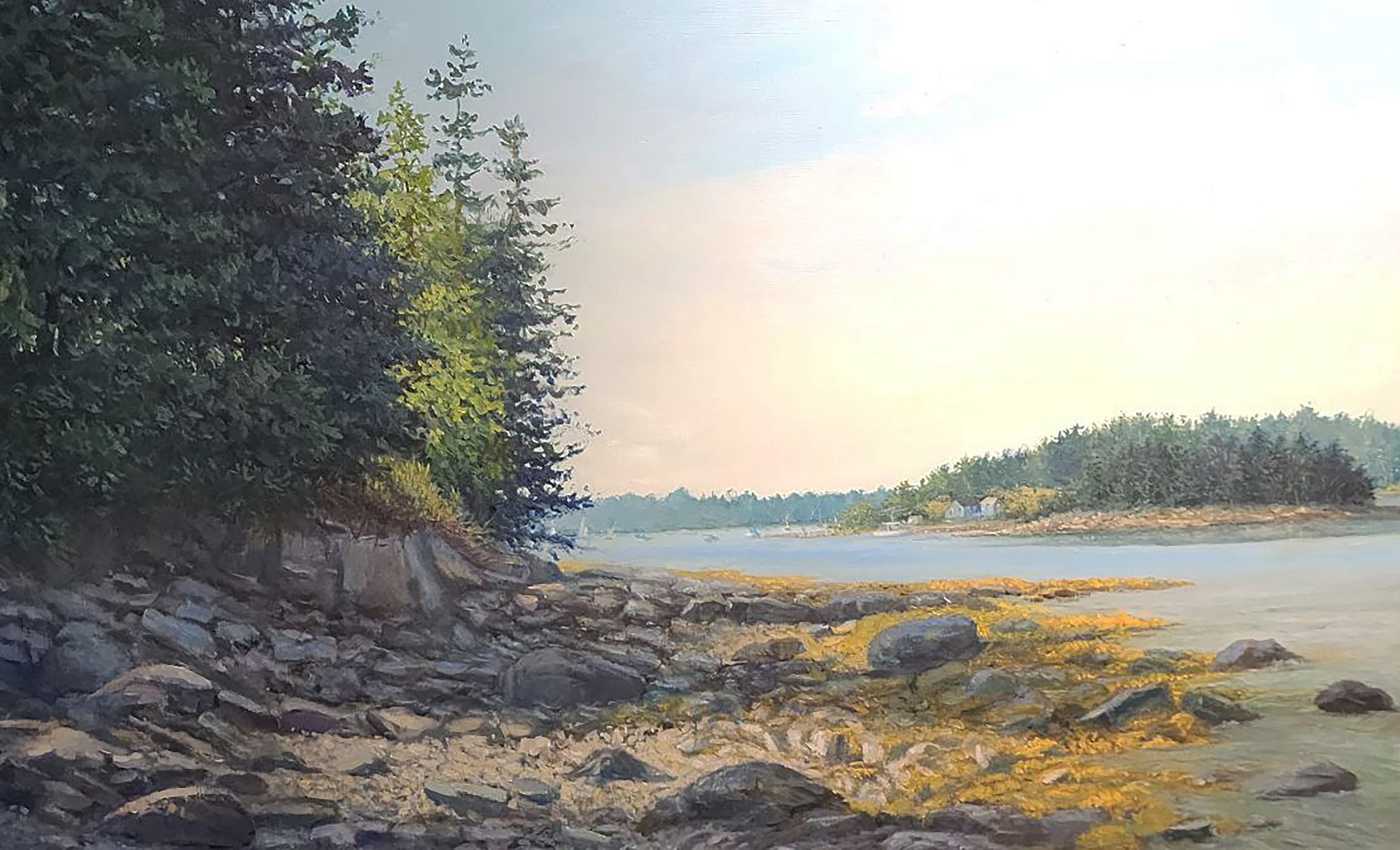 Philip J. Carroll Morning Light Maine Painting - Coastal Artwork for Home & Office Decor | Perfect for Living Rooms, Bedrooms & Beach House Wall Art