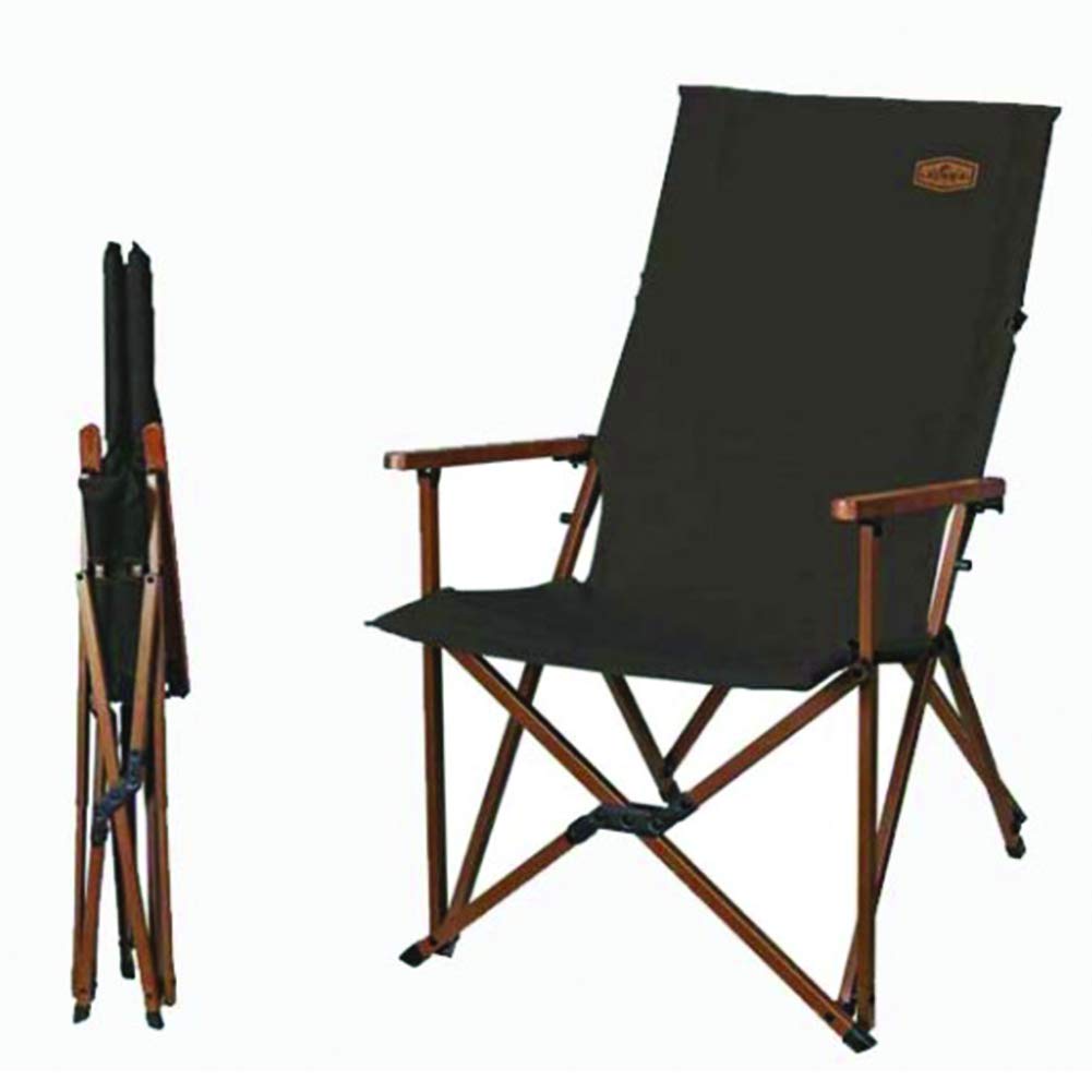 Koveaoem WS Relax Chair KECW9CA-02 - Portable & Comfortable Folding Camping Chair with Cup Holder (Dark Brown) - Perfect for Outdoor Adventures, Beach Trips, Picnics & Backyard Relaxation