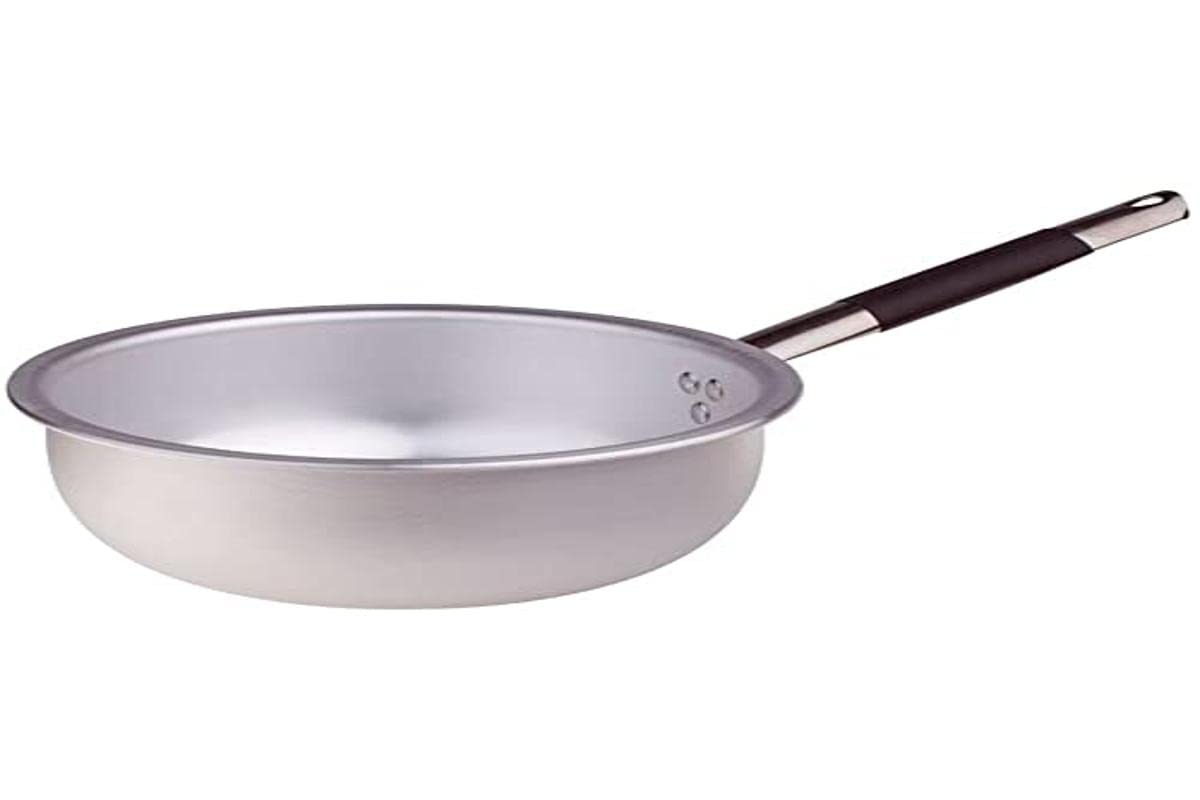 **Agnelli 20cm Stainless Steel Whisk Frying Pan with Cool-Touch Handle – 3mm Thick for Perfect Omelets, Pancakes & Stir-Frying**
