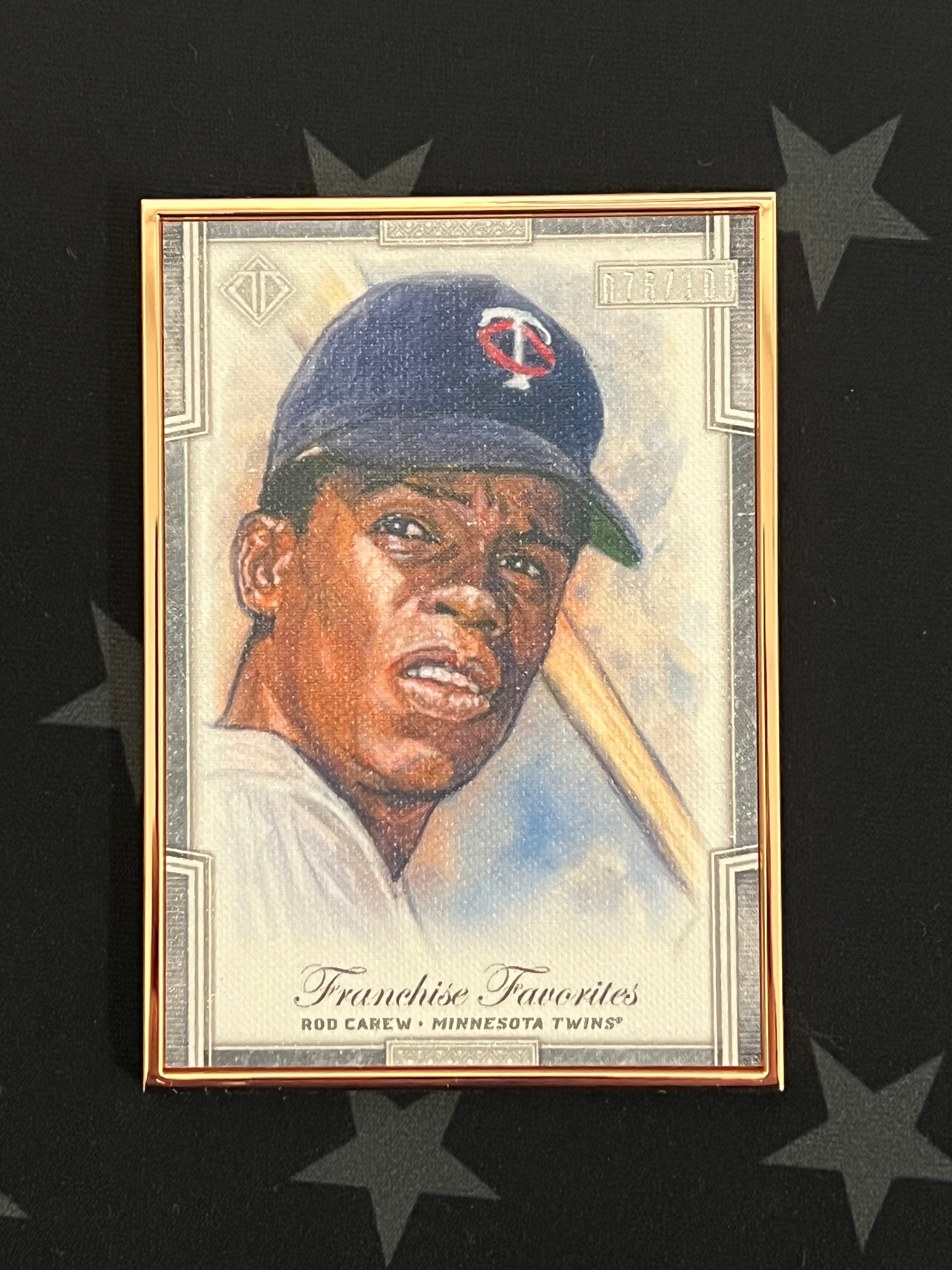 2019 Topps Transcendent Rod Carew #FFR RC Franchise Favorites 76/100 - Rare Baseball Trading Card for Collectors & Investors - Perfect for Sports Memorabilia Displays & Auctions