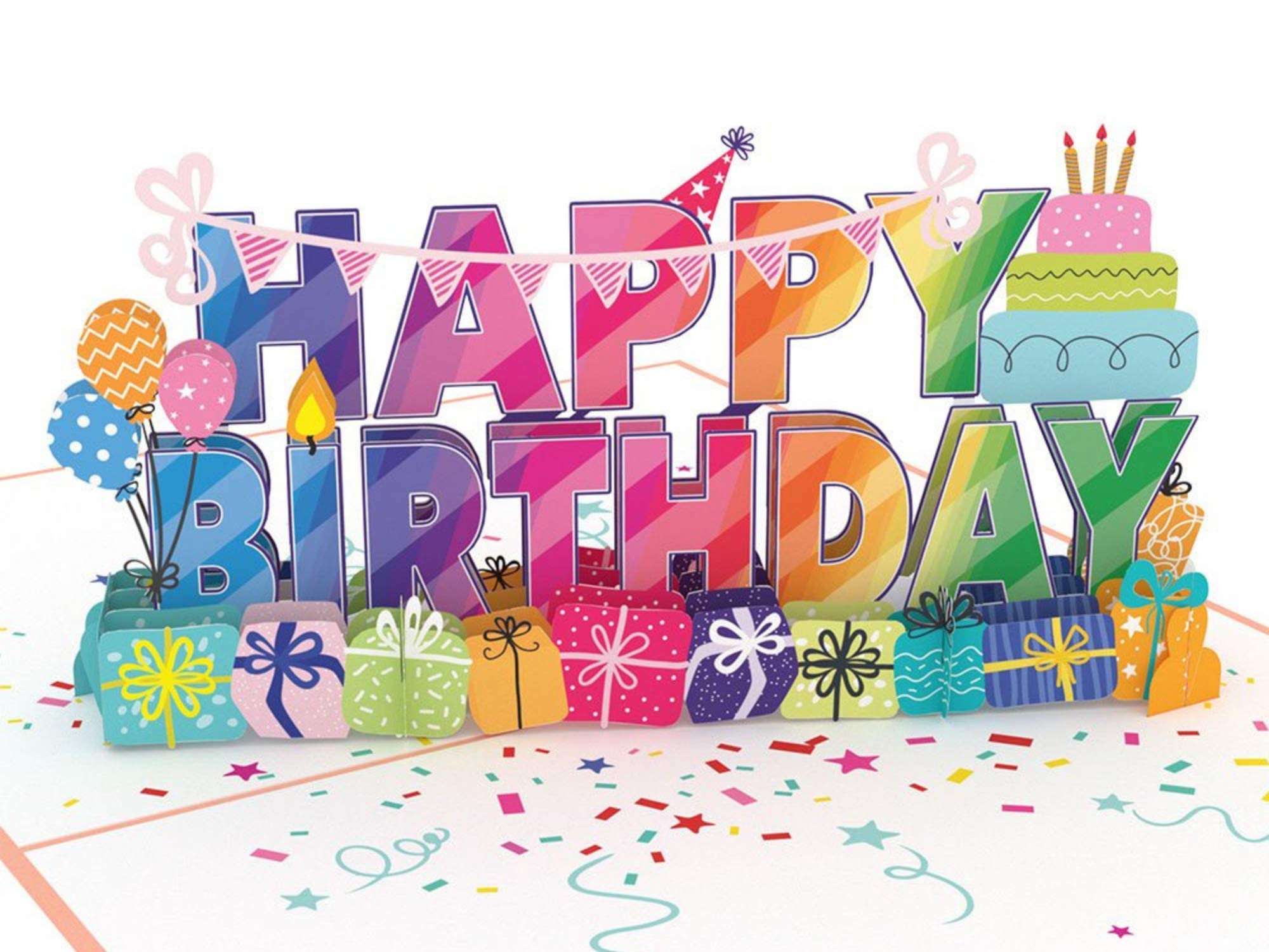 3D Happy Birthday Pop Up Card with Envelope - Deluxe Greeting Card for Women & Men - Birthday Card for Her, Him, Grandma (Feliz Cumpleaños Abuela) - Perfect for Birthdays, Anniversaries & Special Occasions