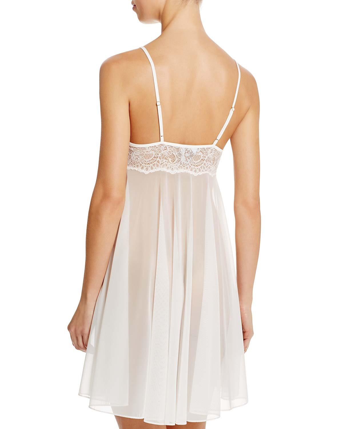 Natori Women's Ophelia Baby Doll Chemise - Lace Trim Nightgown & Sleepwear for Comfort & Style - Perfect for Relaxing at Home, Bridal Lingerie, or Romantic Occasions