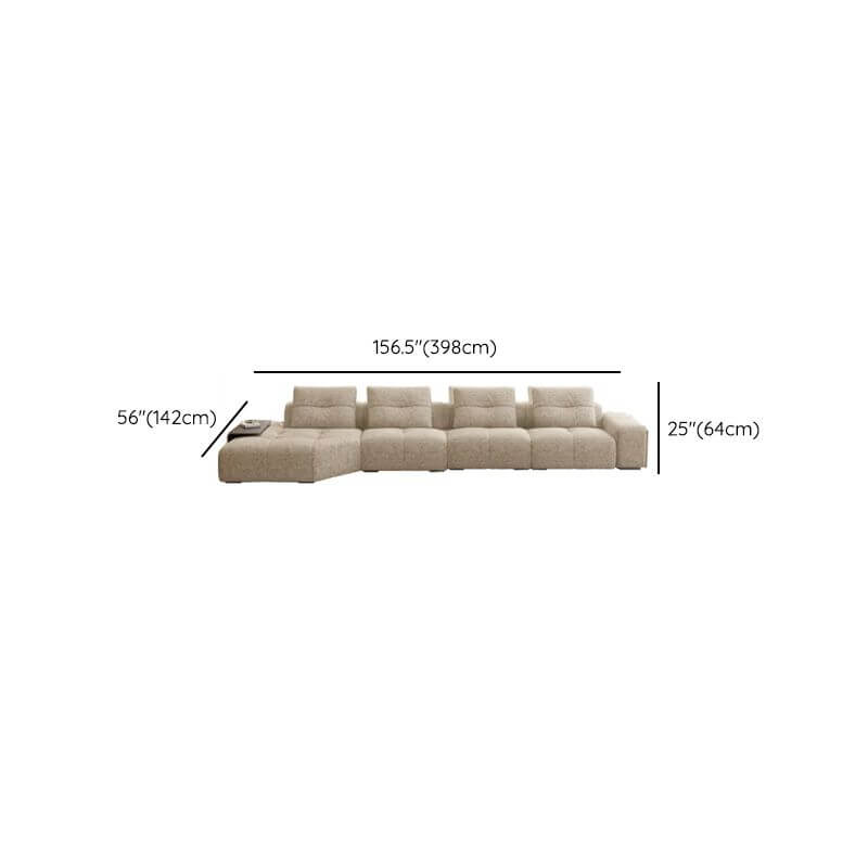 L-Shaped Sectional Sofa with Chaise Lounge for 2 People - Sturdy Hidden Support Frame - Perfect for Small Living Rooms, Apartments & Home Theater Seating