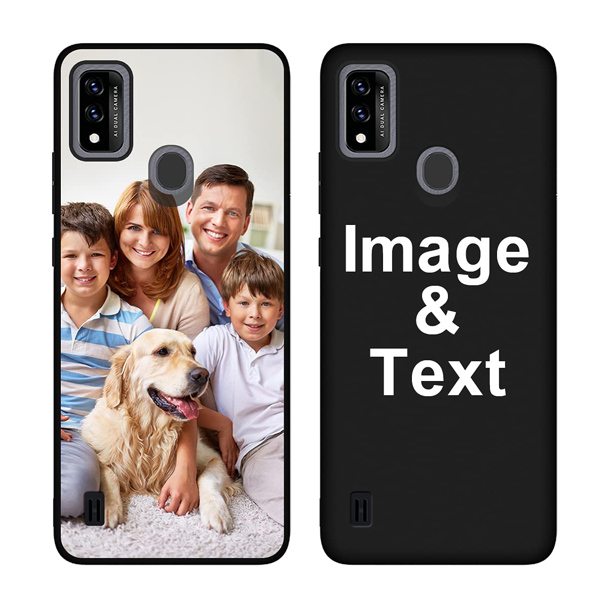 Customized Photo Case for ZTE Blade A51 - Personalized Picture Phone Cover with Shockproof Silicone Protection, Soft Candy Design - Perfect Christmas Birthday Thanksgiving Gift (Black) | Great for Daily Use, Travel Protection & Special Occasion Gifting