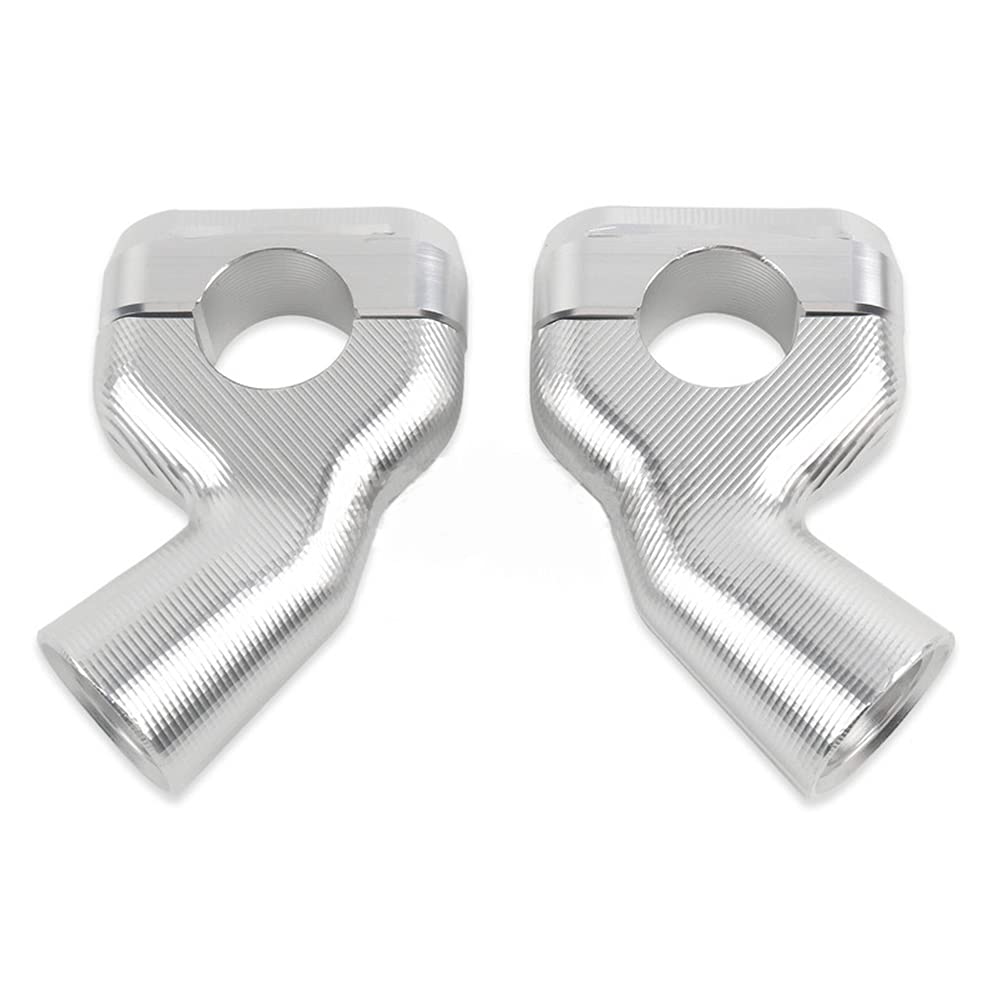 CNC Motorcycle Handlebar Riser for Triumph Bobber T100/T120 - Silver | Comfort Upgrade
