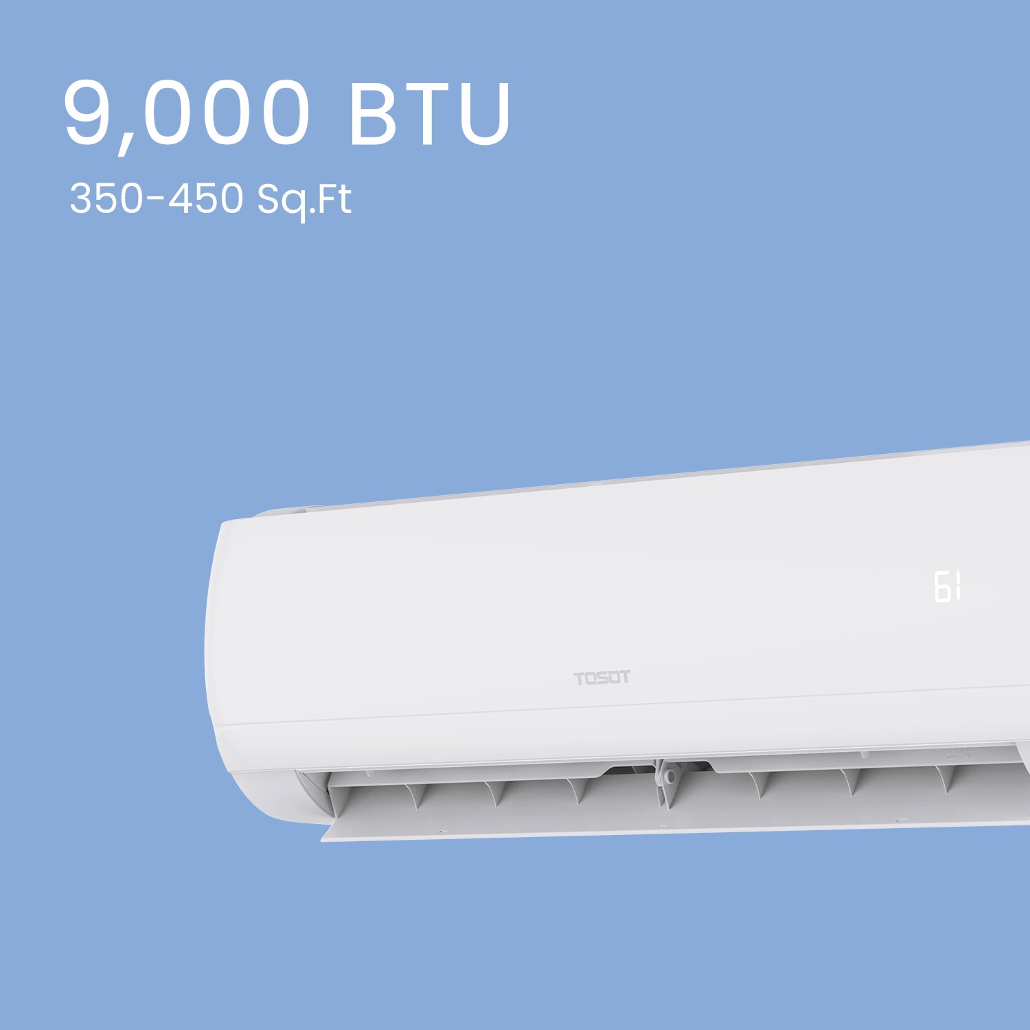 9,000 BTU Mini Split Heat Pump Air Conditioner 120V - Energy Efficient Cooling & Heating System for Small Rooms, Bedrooms, Offices - Perfect for Year-Round Comfort