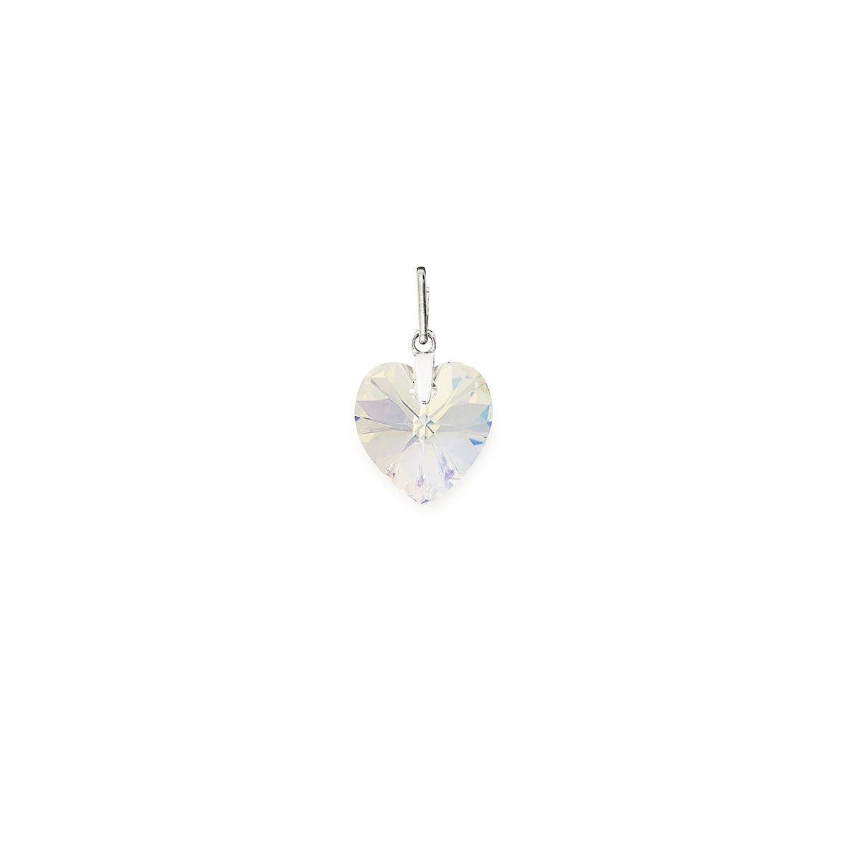 Aurora Borealis Heart Crystal Charm Pendant Necklace - Elegant Gift for Women, Girls, Valentine's Day, Anniversary | Perfect for Romantic Dates, Special Occasions & Jewelry Collection