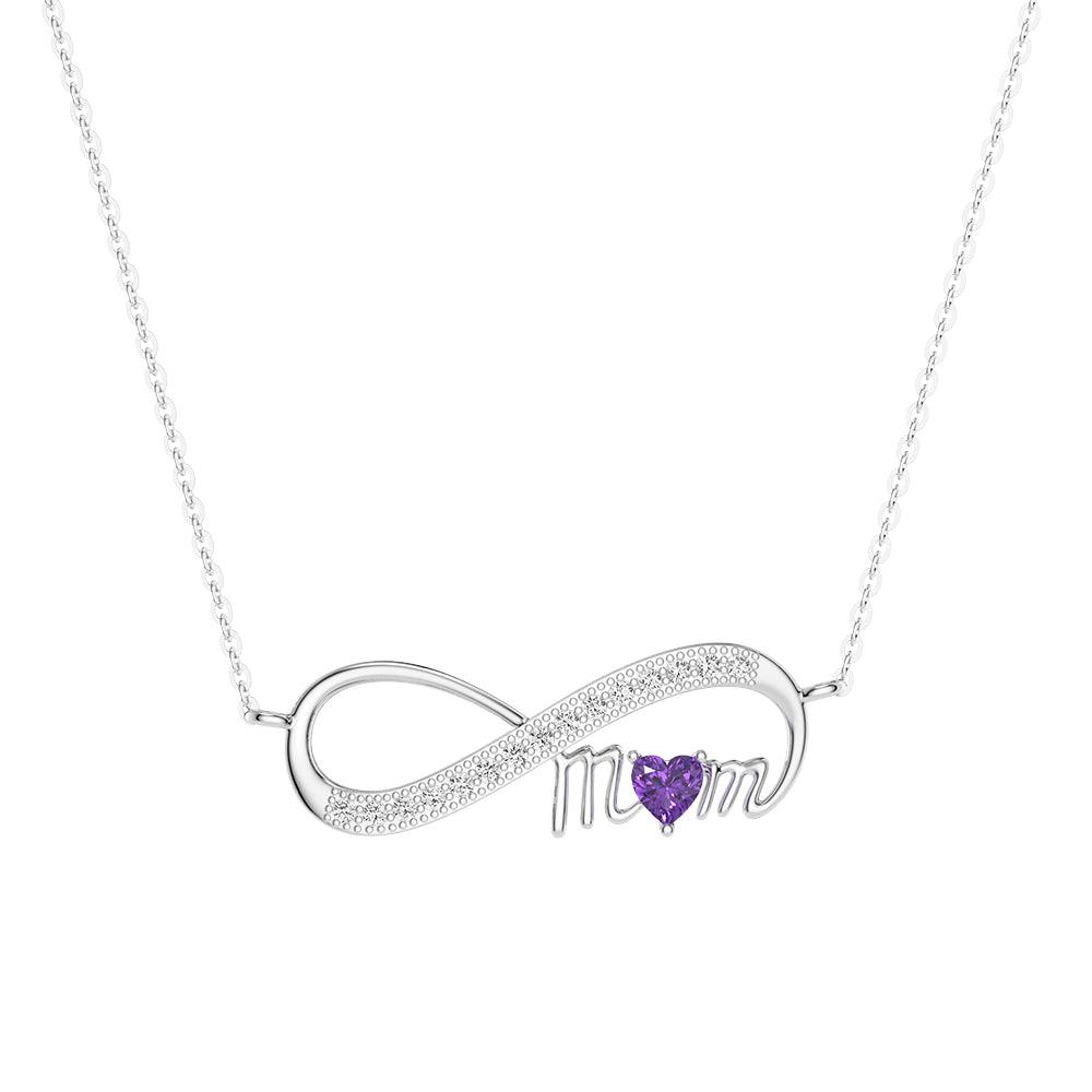 Mom's Heart Shaped Birthstone Necklace - Personalized Gift for Mother's Day, Birthday & Anniversary | Perfect for Everyday Wear & Special Occasions