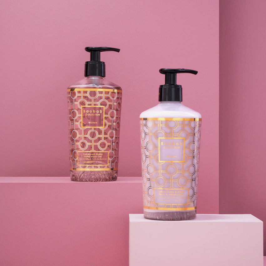 Baobab Collection Women's Body Lotion & Hand Wash Gel Set - Luxurious Moisturizing & Cleansing for Soft Skin - Perfect for Daily Skincare Routine & Spa-Like Home Experience