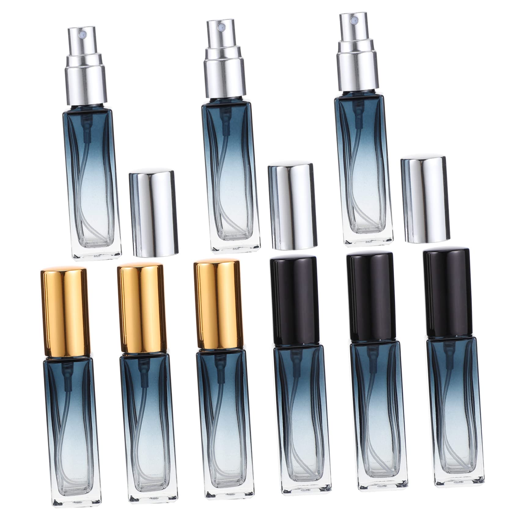 Lurrose 9-Piece Mini Perfume Bottle Set - Refillable Travel Spray Bottles for Women & Men | Portable Perfume Atomizer for Gym, Office, Vacation & Daily Use