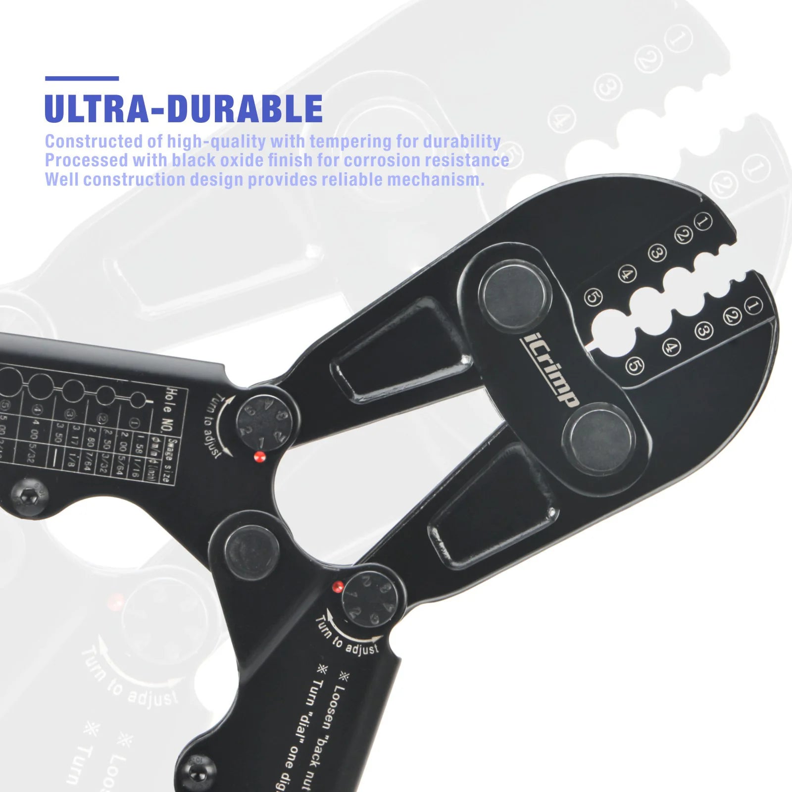 IWS 1608B Wire Rope Crimping Tool Kit for 1/16