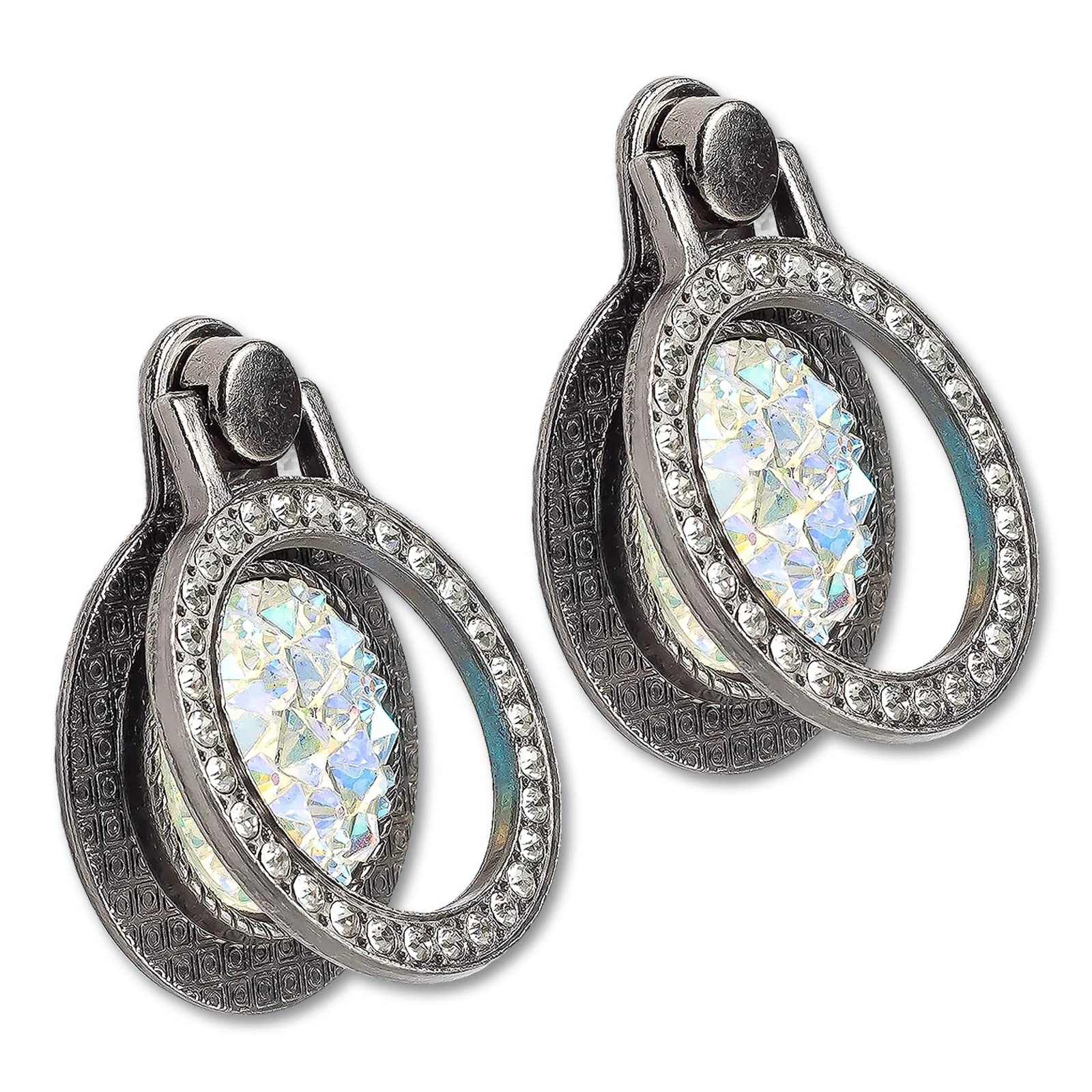 2-Pack Sparkling Rhinestone Phone Ring Holder - Bling Bling Grip Stand with Glitter Gemstones for Cell Phones & Tablets | Perfect for Secure One-Handed Use, Selfies, and Stylish Phone Accessorizing
