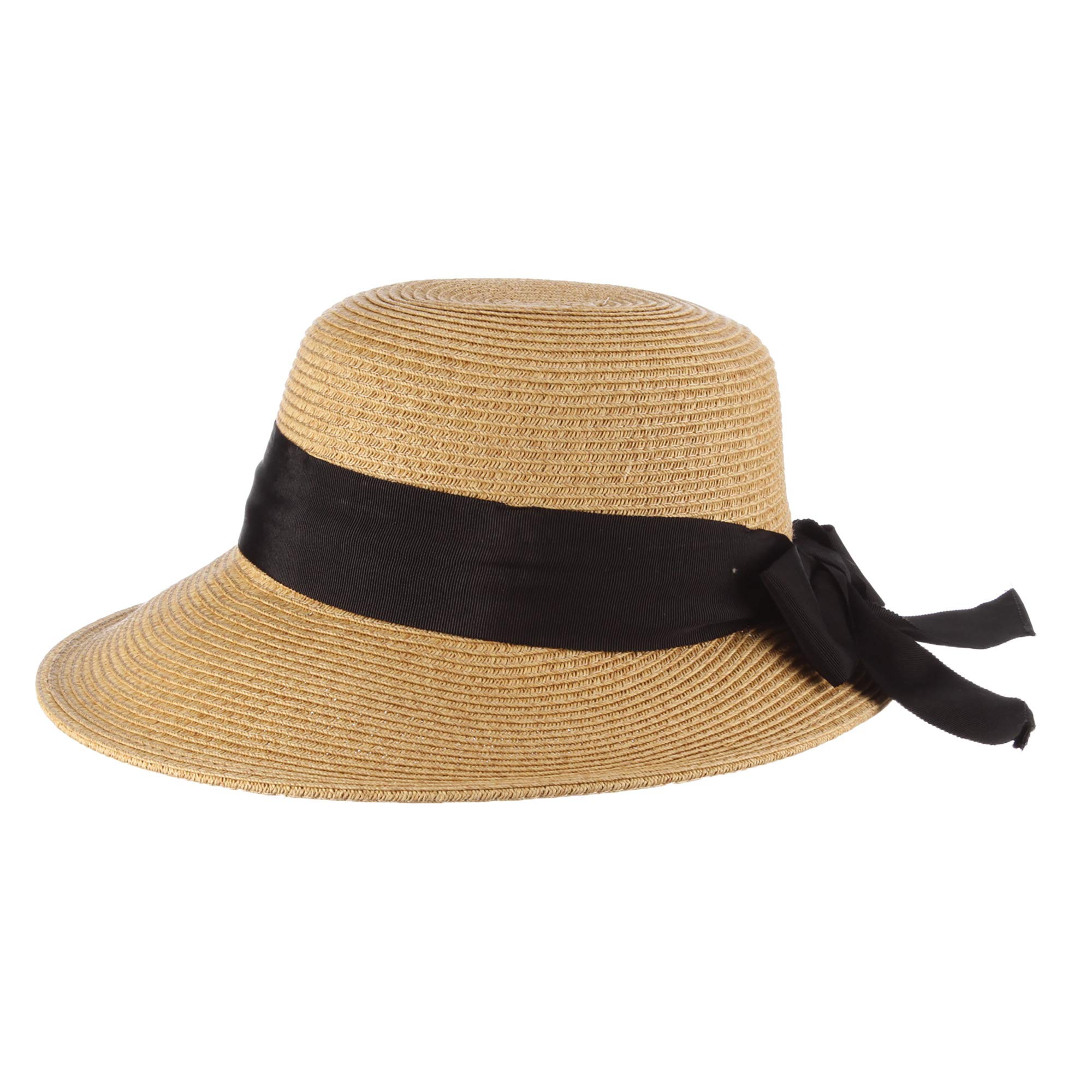 Scala Women's Paper Braid Sun Hat with Wide Brim - Stylish Summer Beach Hat for Outdoor Activities, Vacations and Garden Parties