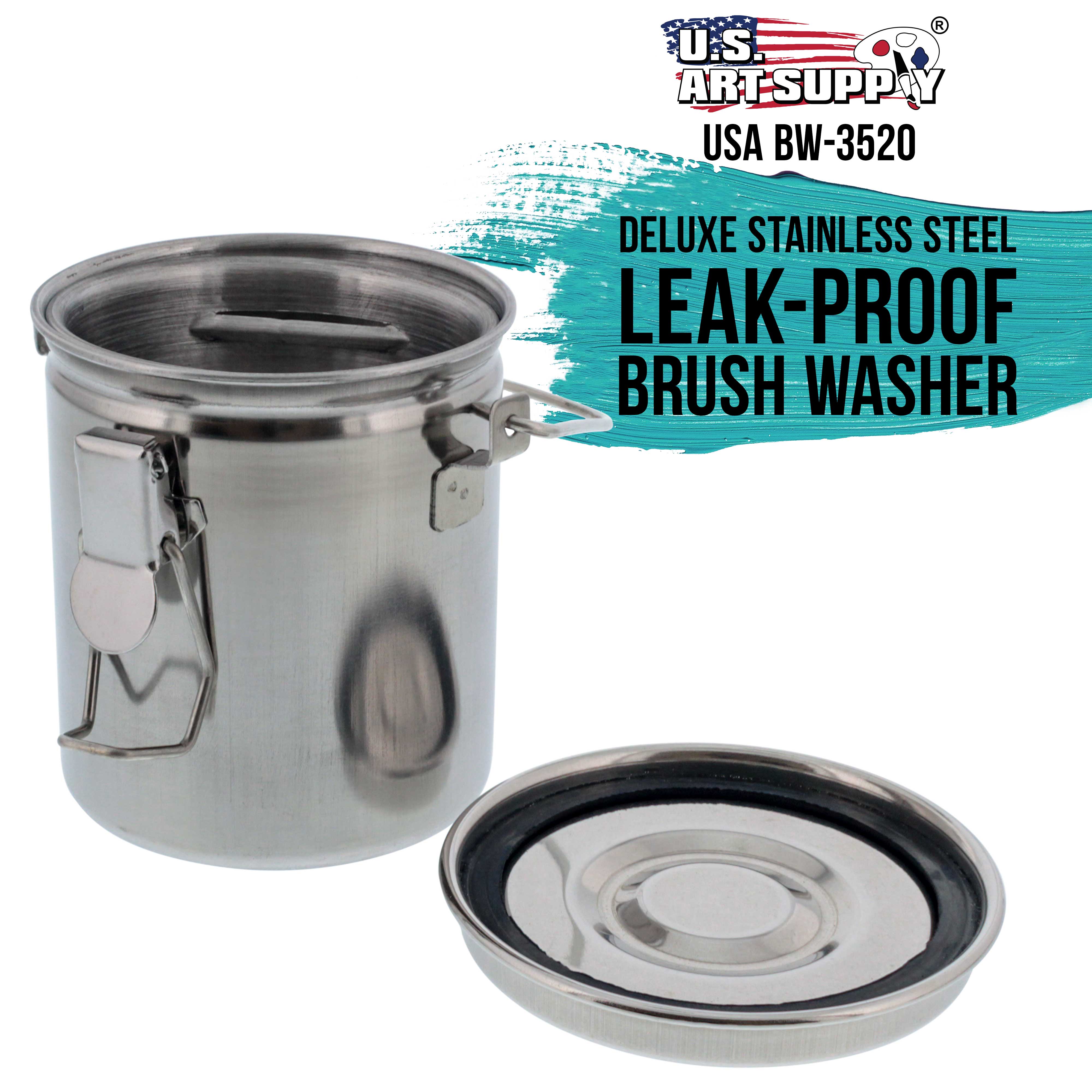 Premium Stainless Steel Deluxe Brush Cleaner - Heavy Duty Scrubber for Kitchen, Grill, BBQ & Camping Gear - Rustproof & Durable Cleaning Tool