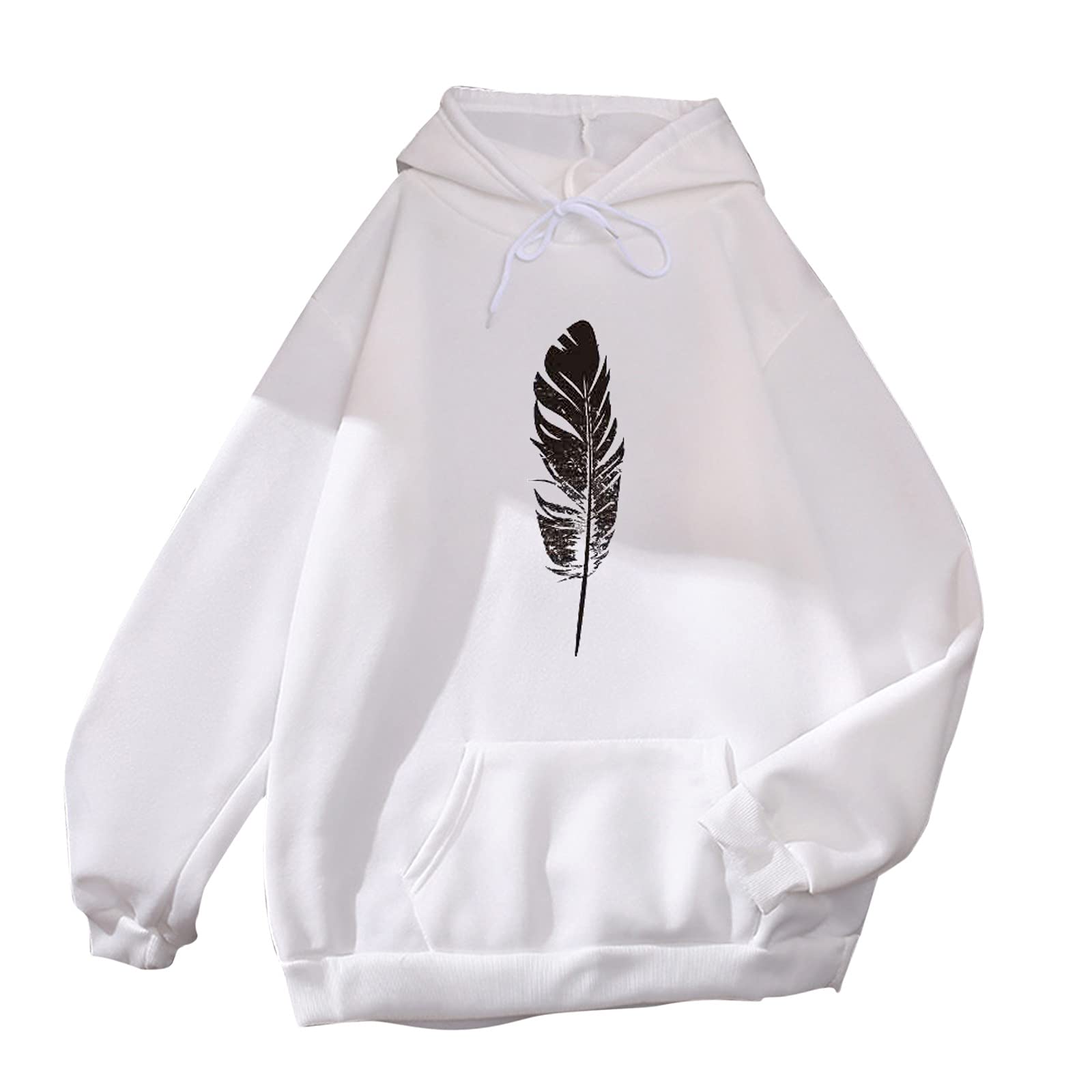 Trendy Women's Long Sleeve Hooded Sweatshirt - Loose Fit Cute Pullover Hoodie for Casual Fall Outfits | Perfect for Streetwear, Coffee Dates & Weekend Errands