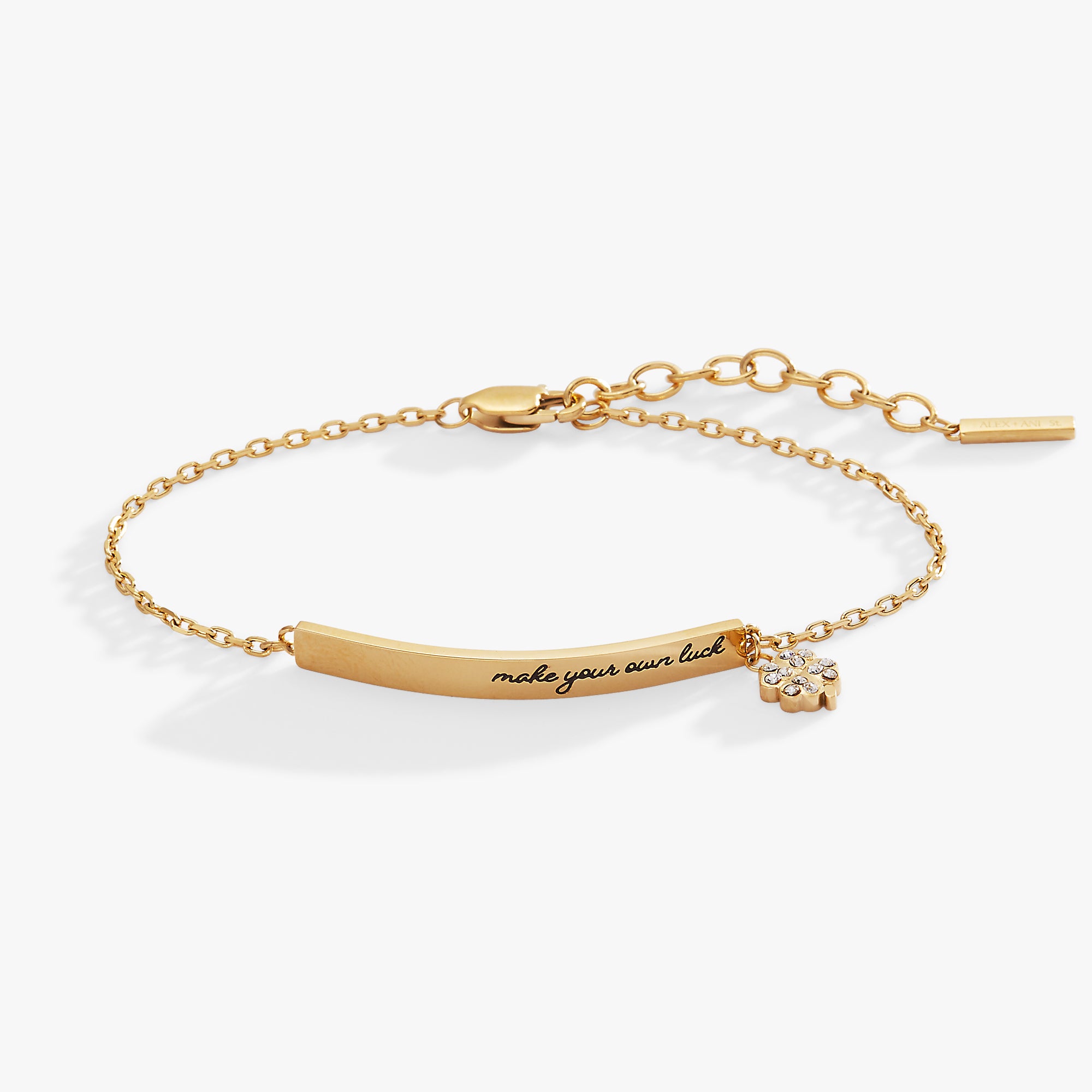 Make Your Own Luck Inline Bracelet - Adjustable Charm Bracelet for Women, Trendy Fashion Jewelry Gift for Daily Wear & Special Occasions