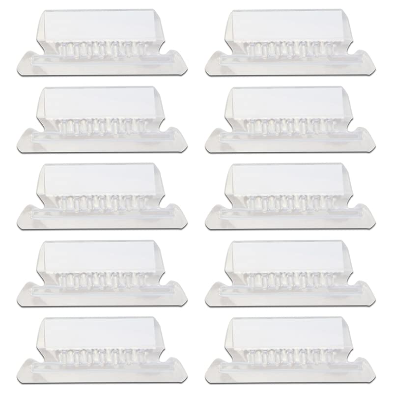 10-Pack Clear Colored Plastic Hanging File Folder Tabs - 2