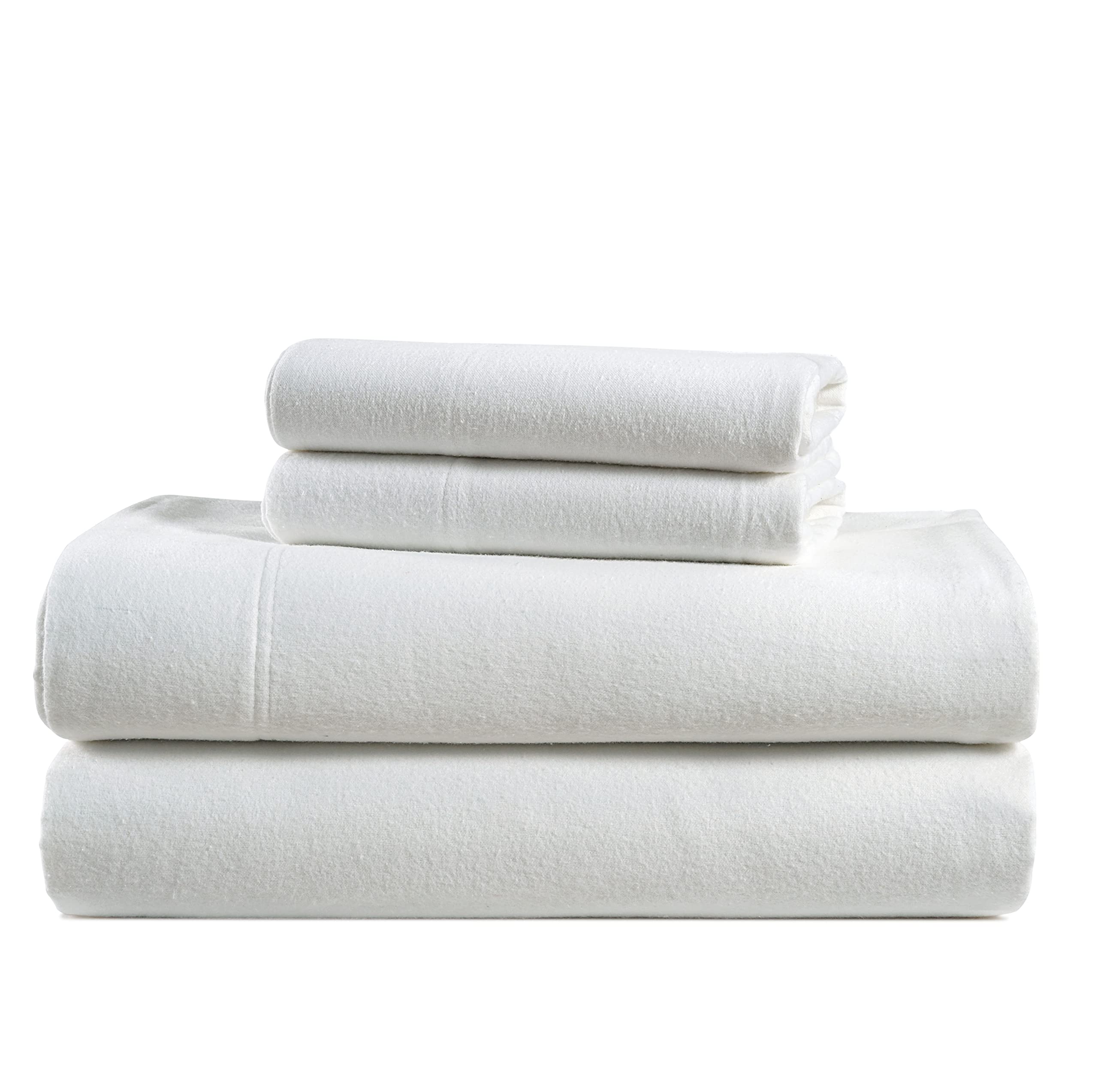 Premium 100% Cotton Flannel King Size Bed Sheets Set - Ultra Soft Brushed Fabric for Warmth & Comfort - Deep Pocket 15