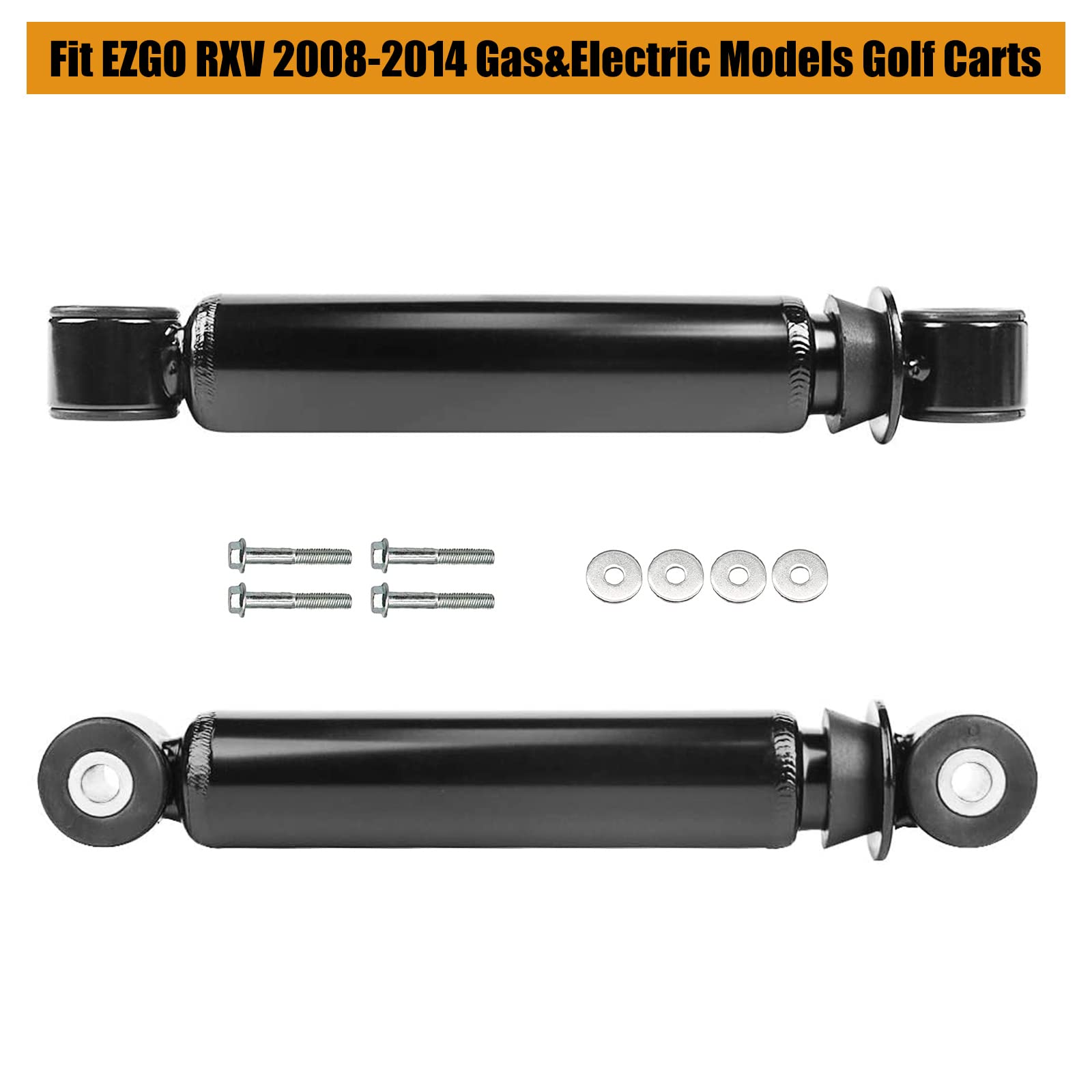 EZGO RXV Golf Cart Rear Shock Absorbers - OEM Replacement (2 Pack) - Compatible with Gas & Electric Models 2008+ (Part #603637 & 611724) - Perfect for Smooth Rides on Golf Courses & Neighborhood Streets