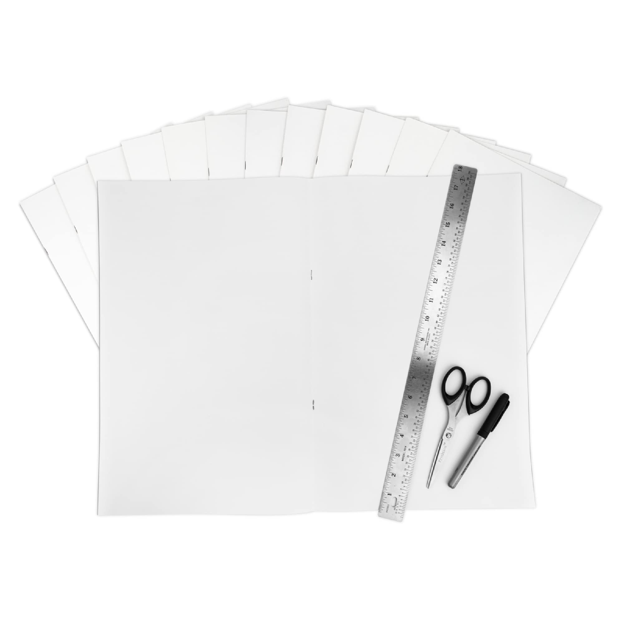 Hygloss Blank Books 11 x 17 Inches - 96 Pack White Paperback Sketchbooks for Drawing, Writing, Journaling & Art Projects | Perfect for Classroom, Office & Creative DIY Crafts