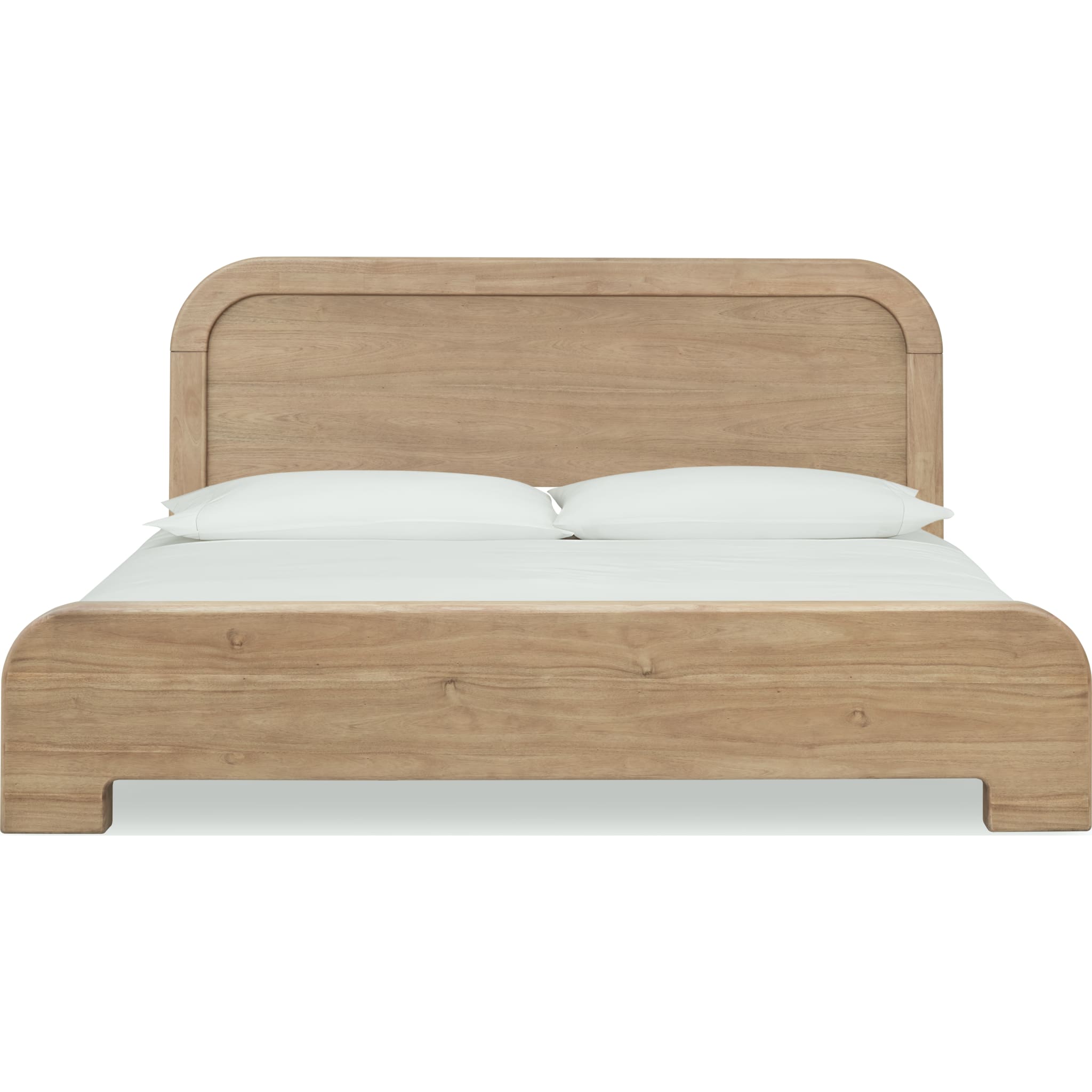 Kione Solid Acacia Wood Platform Bed Frame - Lioness Design, Queen Size, Modern Minimalist Bedroom Furniture for Home Decor & Relaxation
