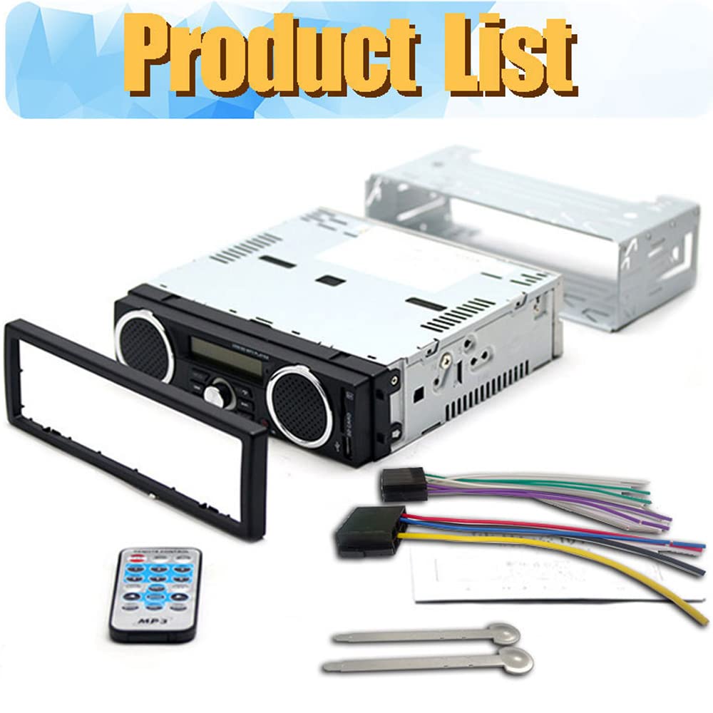 12V FM MP3 Bluetooth Car Radio with Hands-Free Call, Built-in Dual Speakers, ISO Port for Easy Installation – Perfect for Daily Commute and Road Trips
